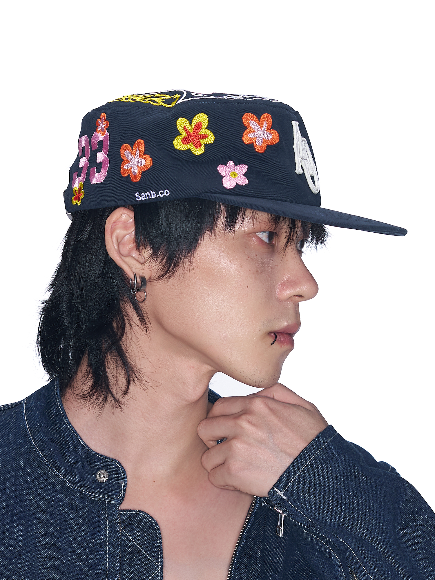 SANB Floral Embroidered Pillbox Cap-Hat, Cap, Beanie-One Size-Free Shipping Leatheretro