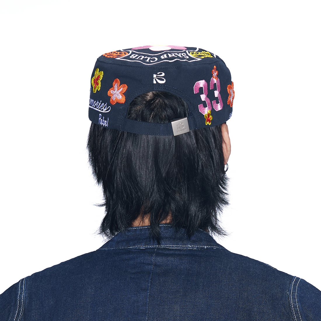 SANB Floral Embroidered Pillbox Cap-Hat, Cap, Beanie-One Size-Free Shipping Leatheretro