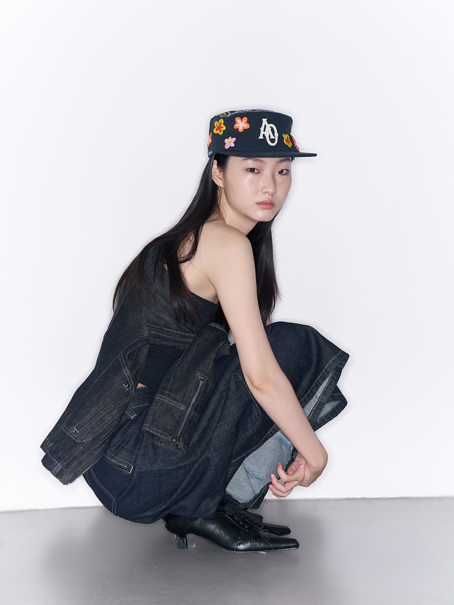 SANB Floral Embroidered Pillbox Cap-Hat, Cap, Beanie-One Size-Free Shipping Leatheretro