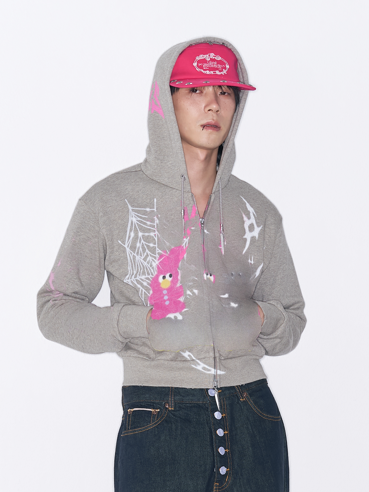 SANB Star-Studded Embroidered Pillbox Cap-Hat, Cap, Beanie-One Size-Pink-Free Shipping Leatheretro