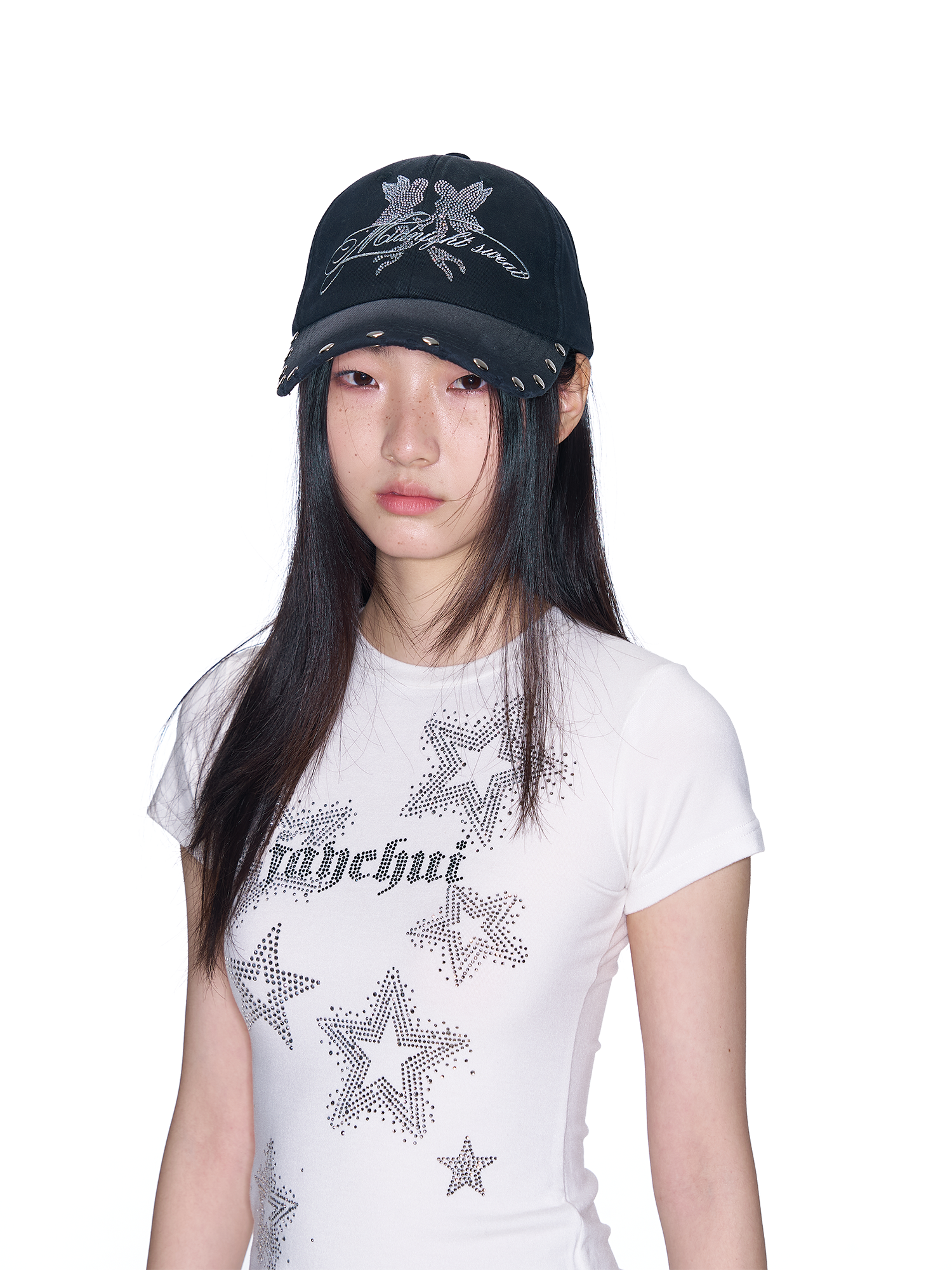 SANB Washed Angel Diamond Baseball Cap-Hat, Cap, Beanie-One Size-Free Shipping Leatheretro