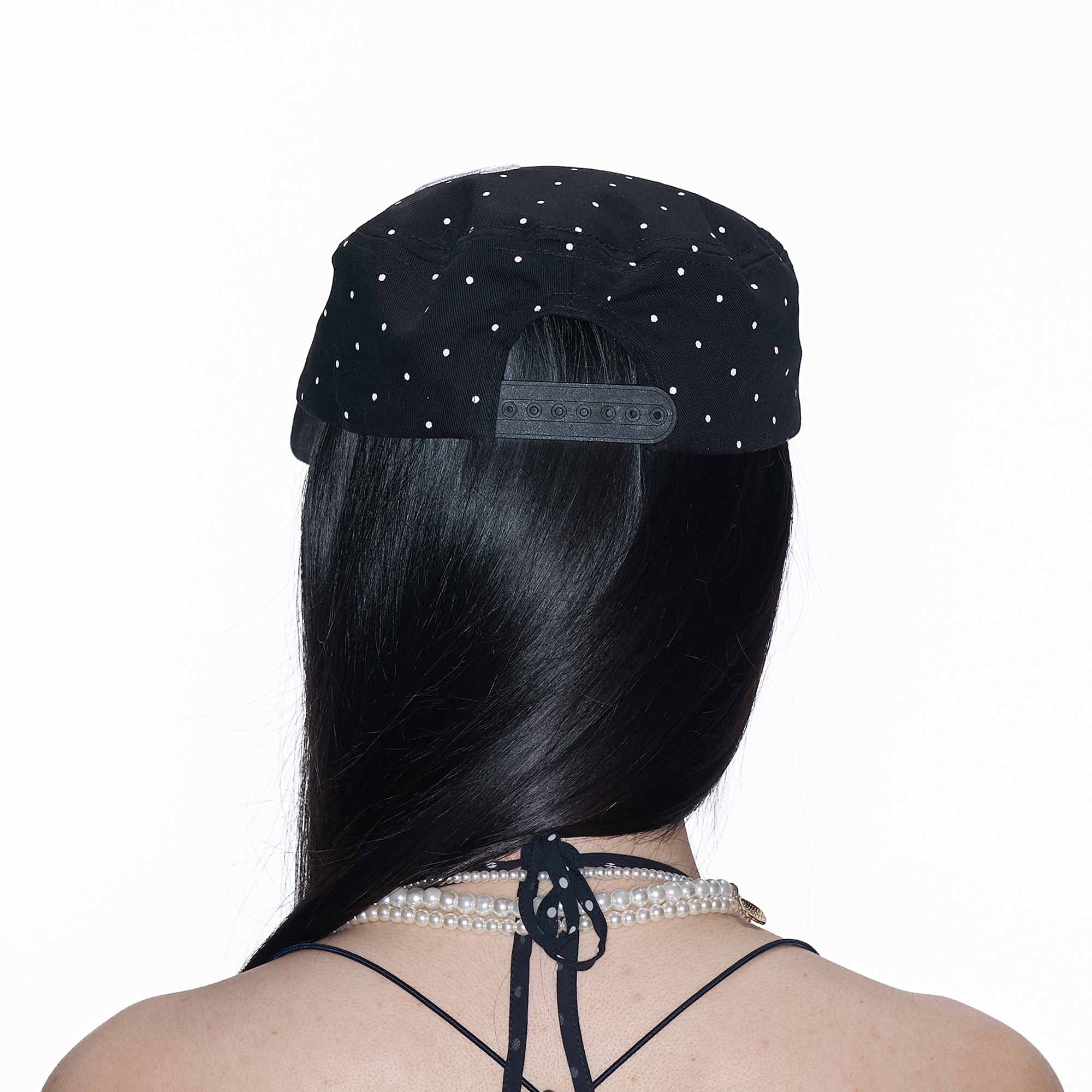 SANB Polka Dot Embroidered Pillbox Hat-Hat, Cap, Beanie-One Size-Free Shipping Leatheretro