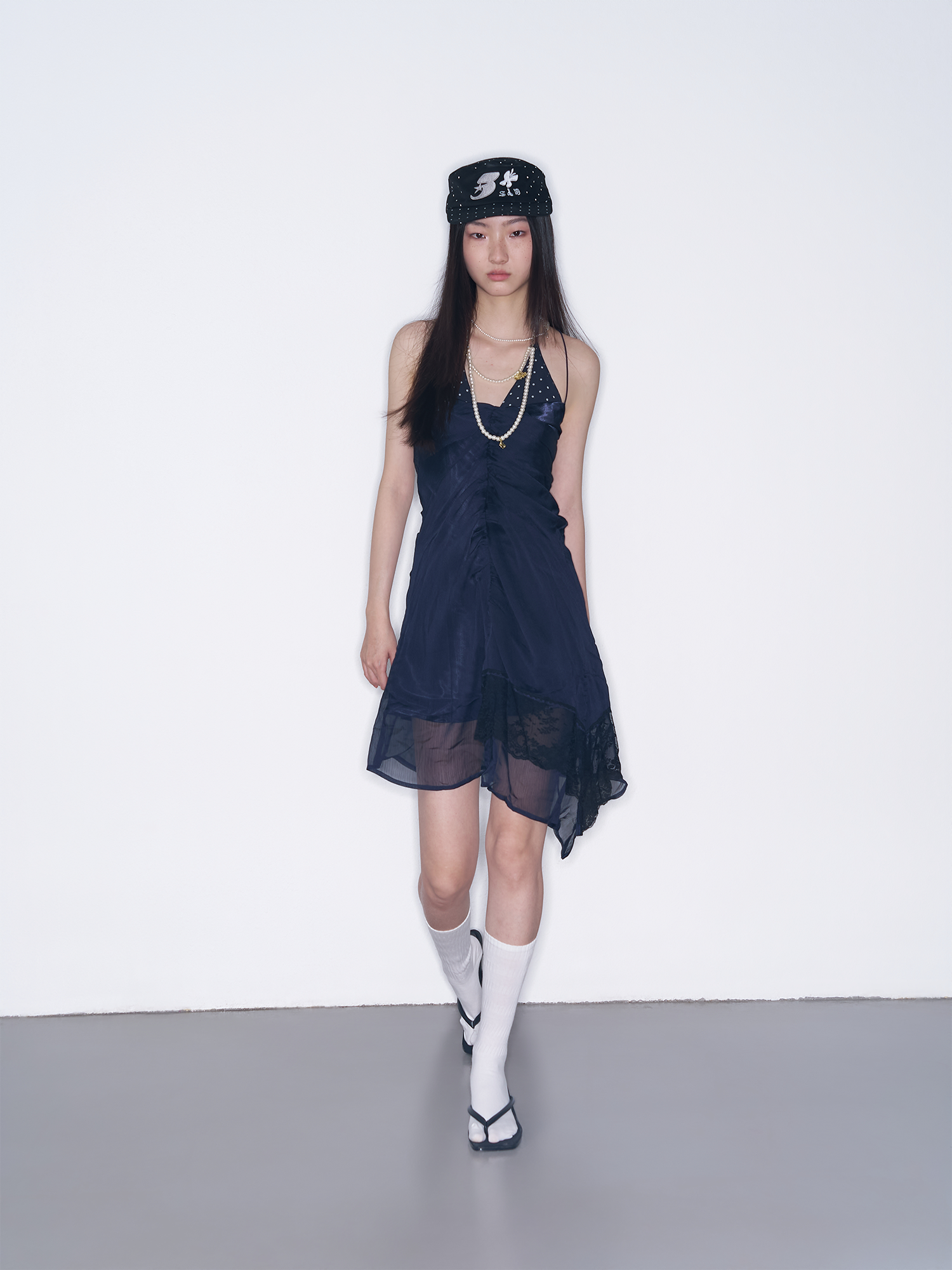 SANB Polka Dot Embroidered Pillbox Hat-Hat, Cap, Beanie-One Size-Free Shipping Leatheretro