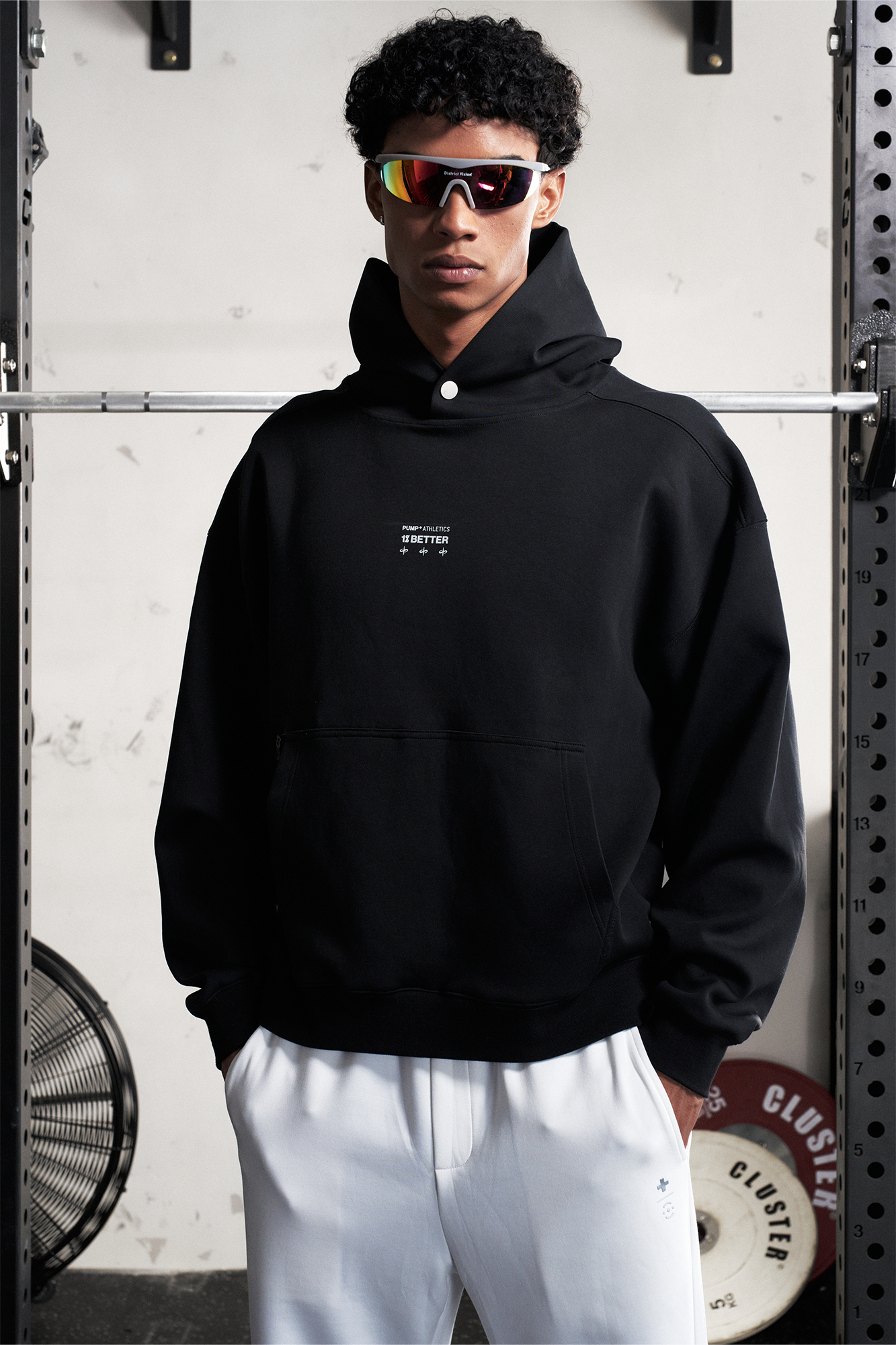 PUMPPLUS Essential Graphic Hoodie-Hoodie-M-Black-Free Shipping Leatheretro