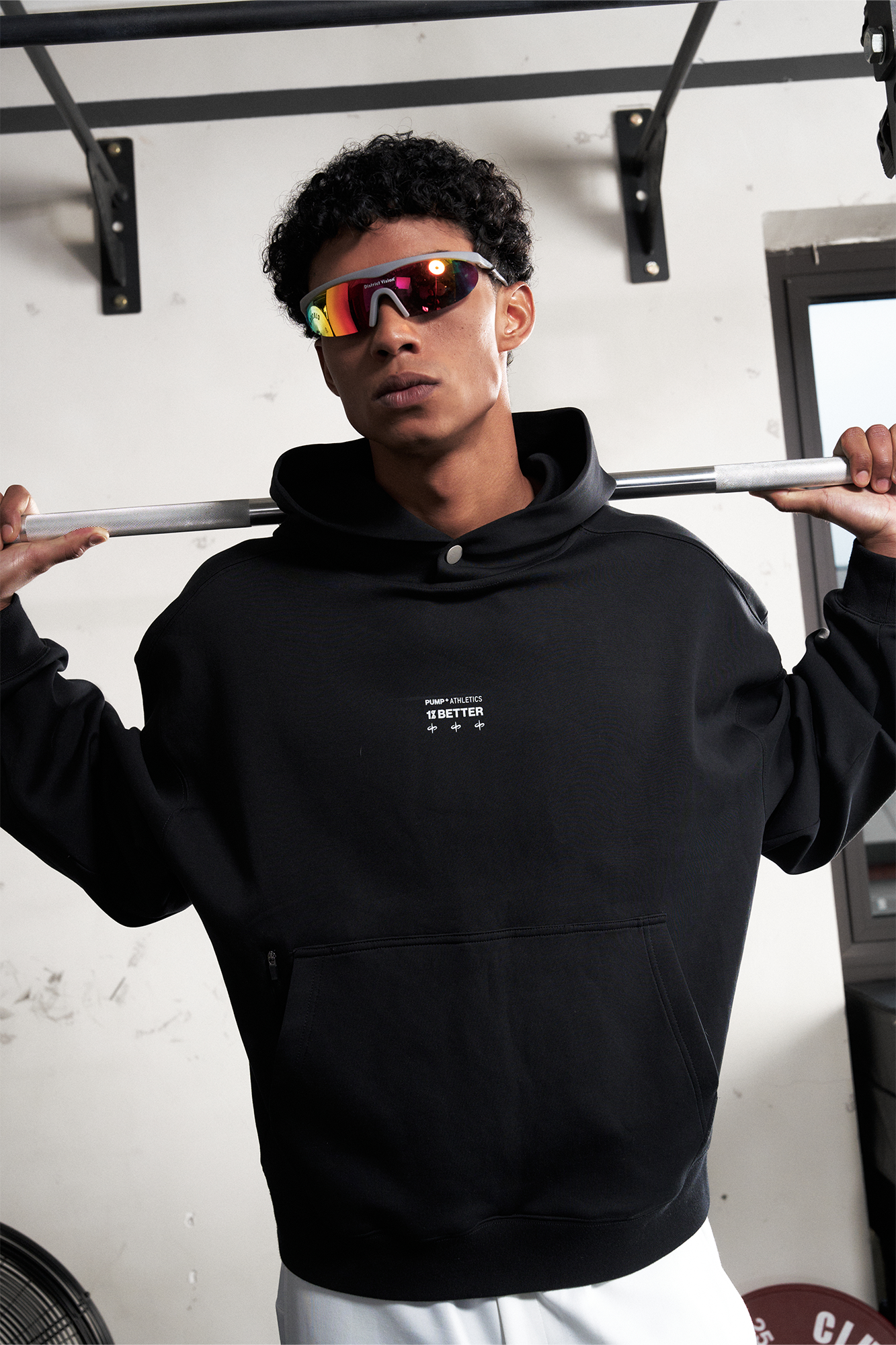 PUMPPLUS Essential Graphic Hoodie-Hoodie-M-Black-Free Shipping Leatheretro