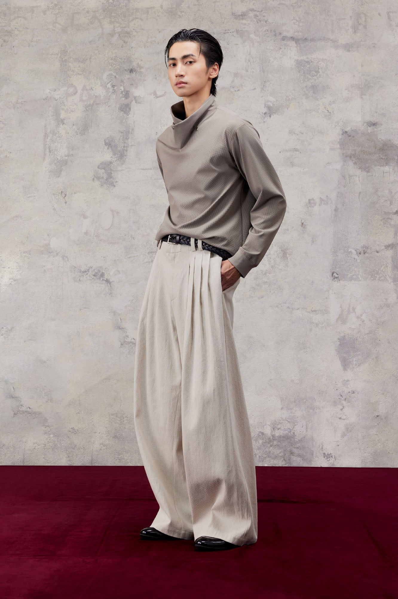 ALVNG AR ANTS Essential Pleats Linen-Blend Wide-Leg Pants-Pants-XS-Brown (Preorder)-Free Shipping Leatheretro
