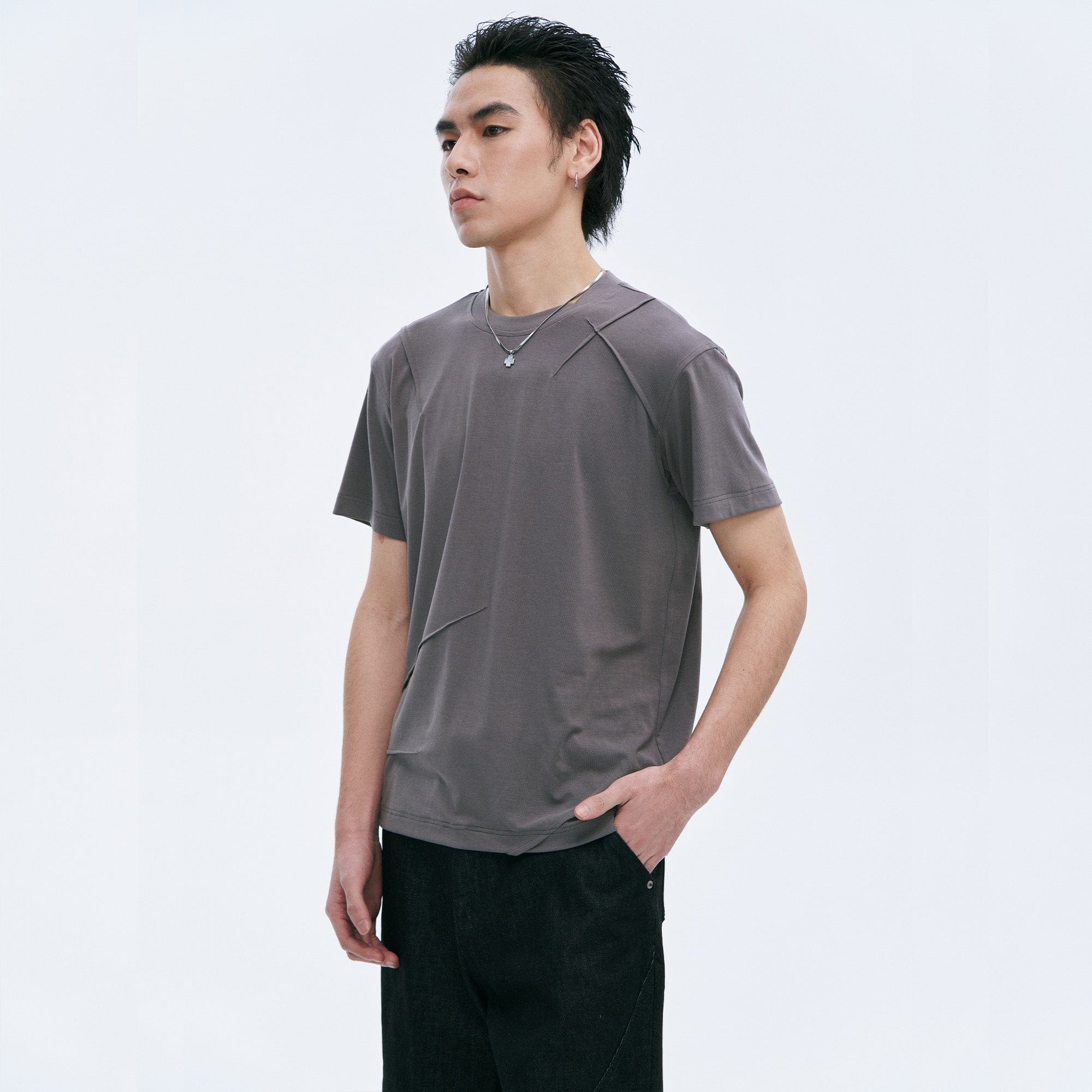 CATSSTAC Essential Scar-Stitch T-Shirts-T Shirt-M-Coffee-Free Shipping Leatheretro