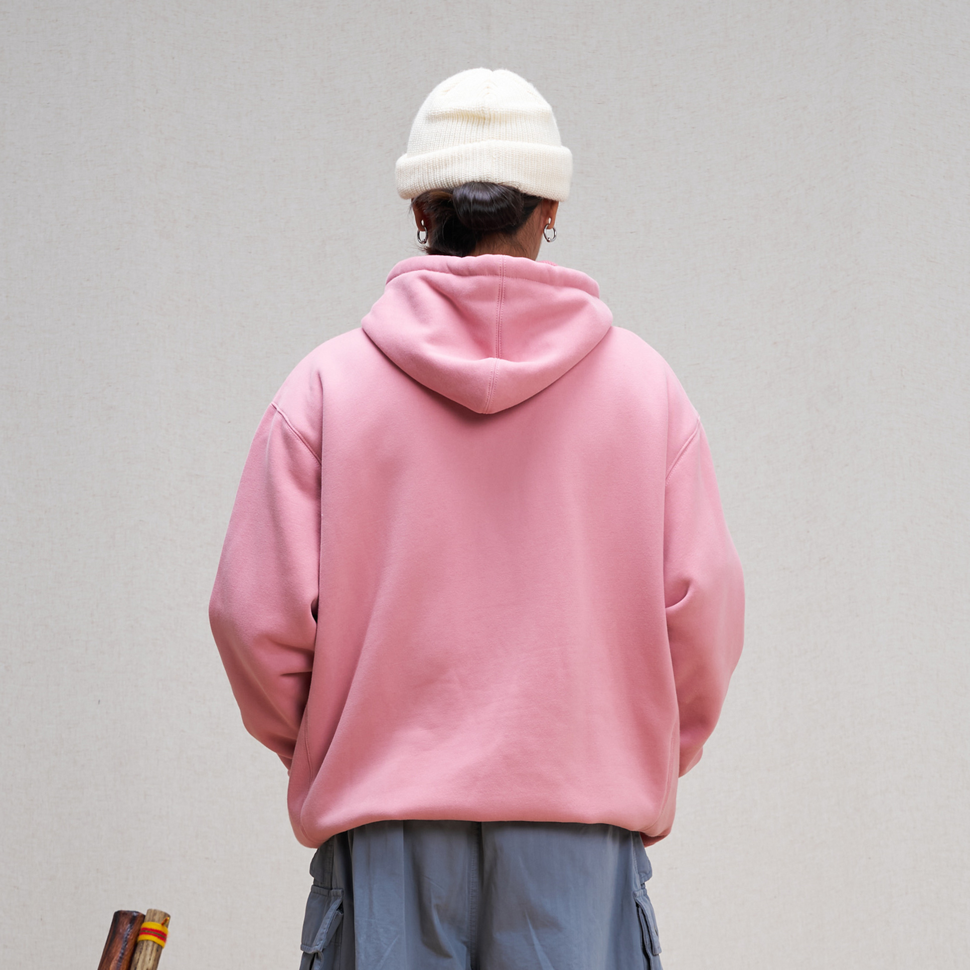 UNLIMITED MOTE Embroidered Waffle Lining Drawstring Hood Jacket-Jacket-XS-Pink-Free Shipping Leatheretro