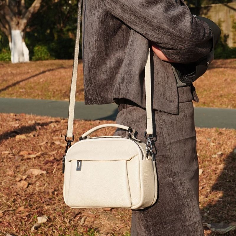 Stylish Genuine Leather Satchel Purse for Women-Handbags, Wallets & Cases-Brown-Free Shipping Leatheretro