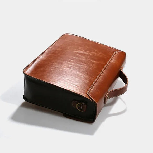 Retro Leather Women backpacks Shoulder Bag - Laptop Business Handbags-Backpacks-Black-Small-Free Shipping Leatheretro