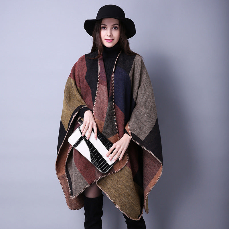 Casual Faux Cashmere Ethnic Versatile Warm Cloak-Scarves & Shawls-1-130*150CM-Free Shipping Leatheretro