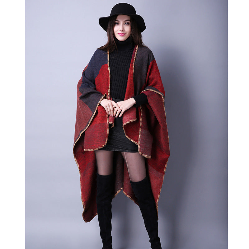 Casual Faux Cashmere Ethnic Versatile Warm Cloak-Scarves & Shawls-1-130*150CM-Free Shipping Leatheretro