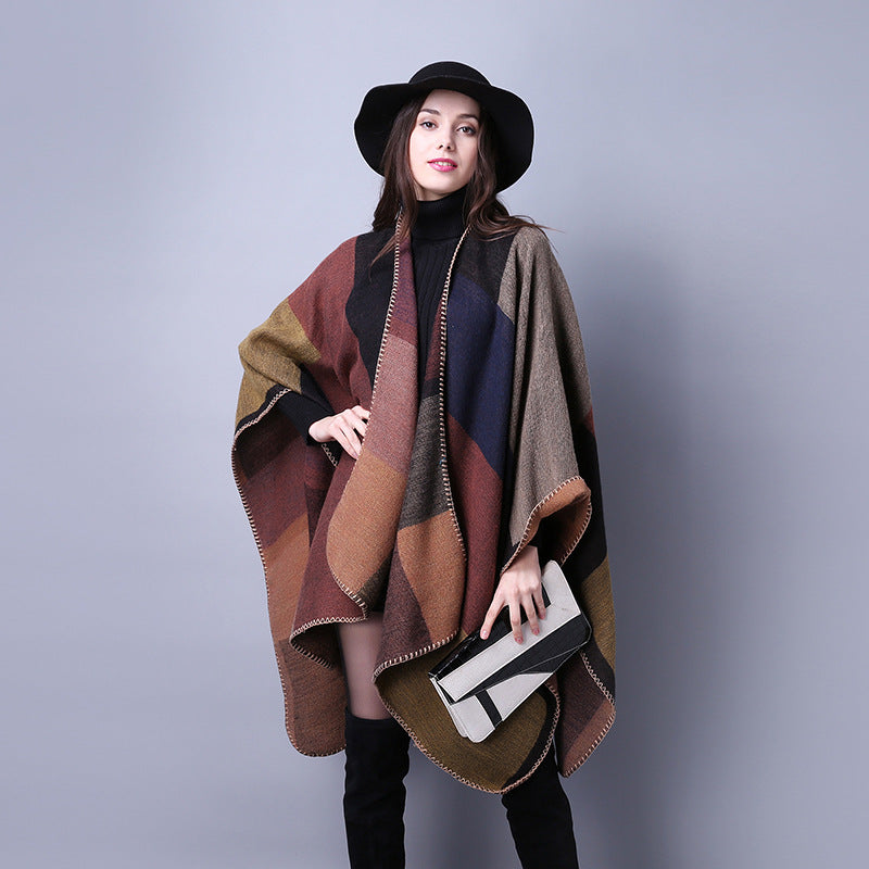 Casual Faux Cashmere Ethnic Versatile Warm Cloak-Scarves & Shawls-3-130*150CM-Free Shipping Leatheretro