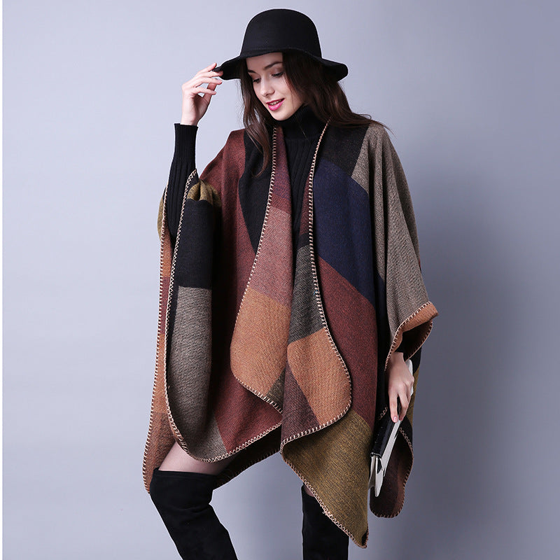 Casual Faux Cashmere Ethnic Versatile Warm Cloak-Scarves & Shawls-1-130*150CM-Free Shipping Leatheretro