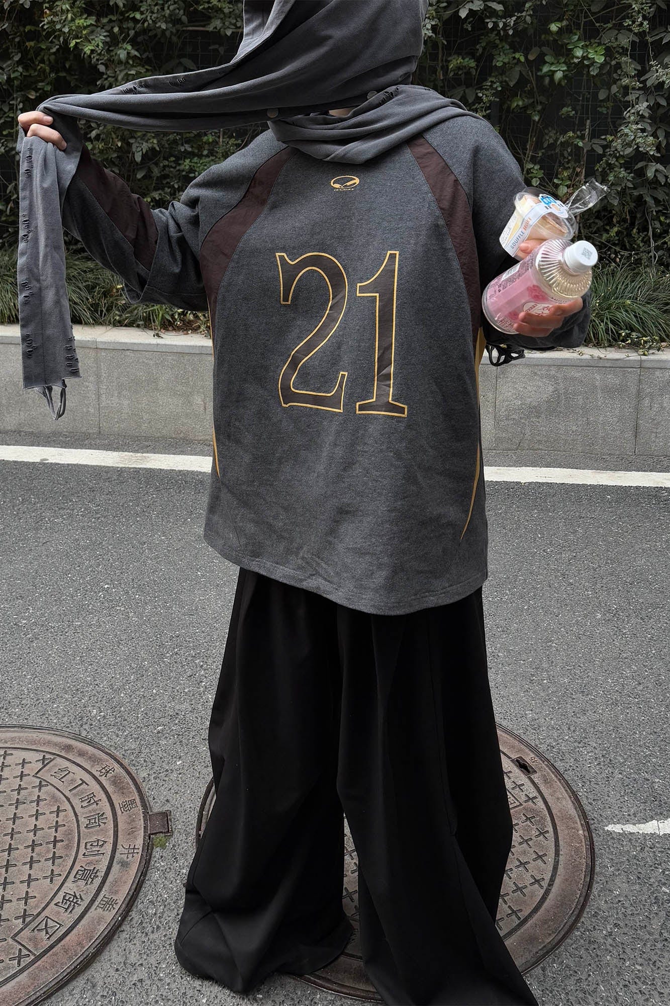 RELABEL No.21 Spliced Layered Long-Sleeve Tee-L/S Tee-XS-Free Shipping Leatheretro