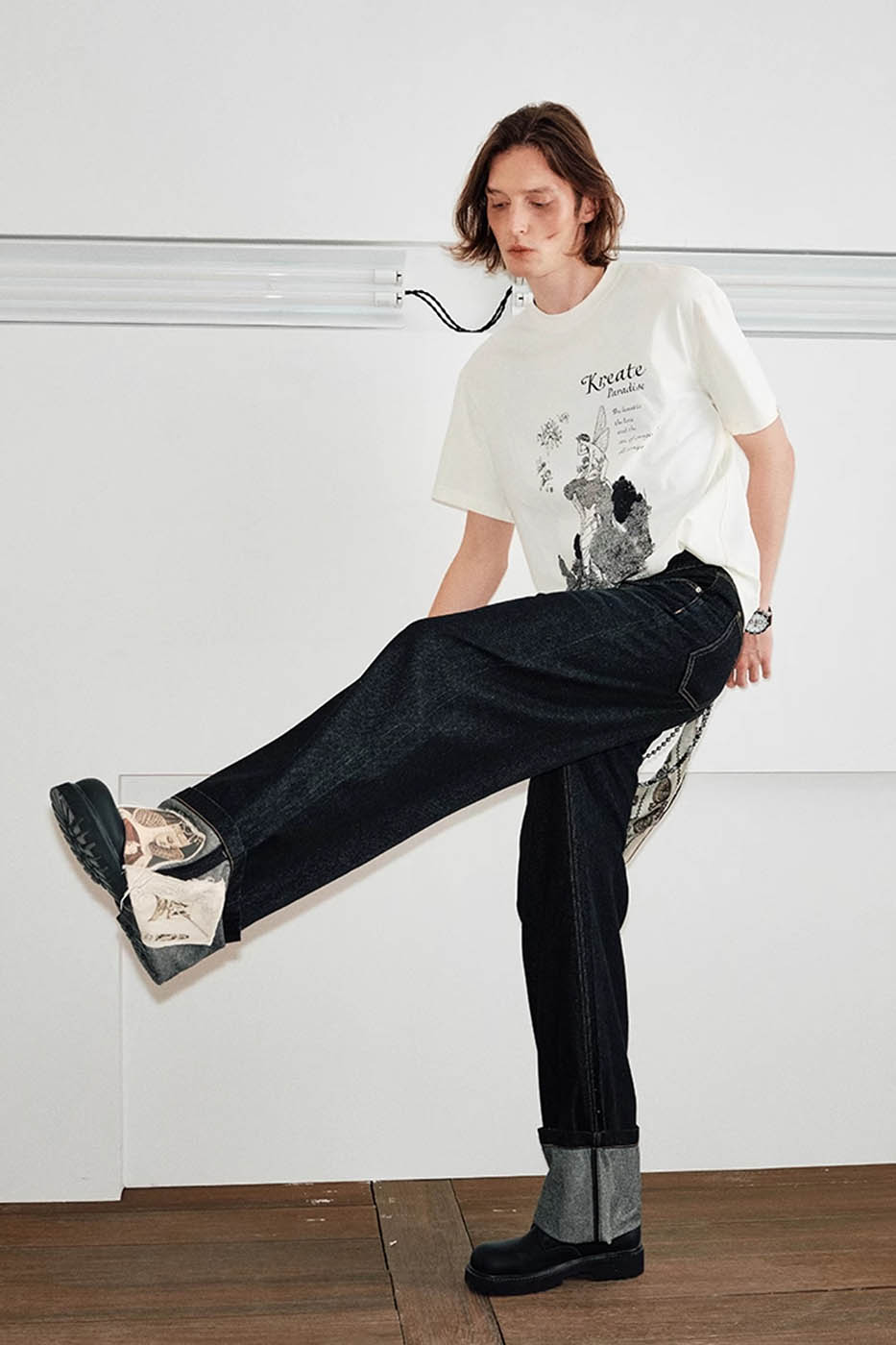 KREATE Patchwork Denim Pants-Jeans-S-Free Shipping Leatheretro