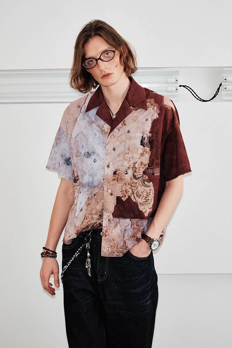 KREATE Mural Cuban Half Shirt-Half shirt-S-Free Shipping Leatheretro