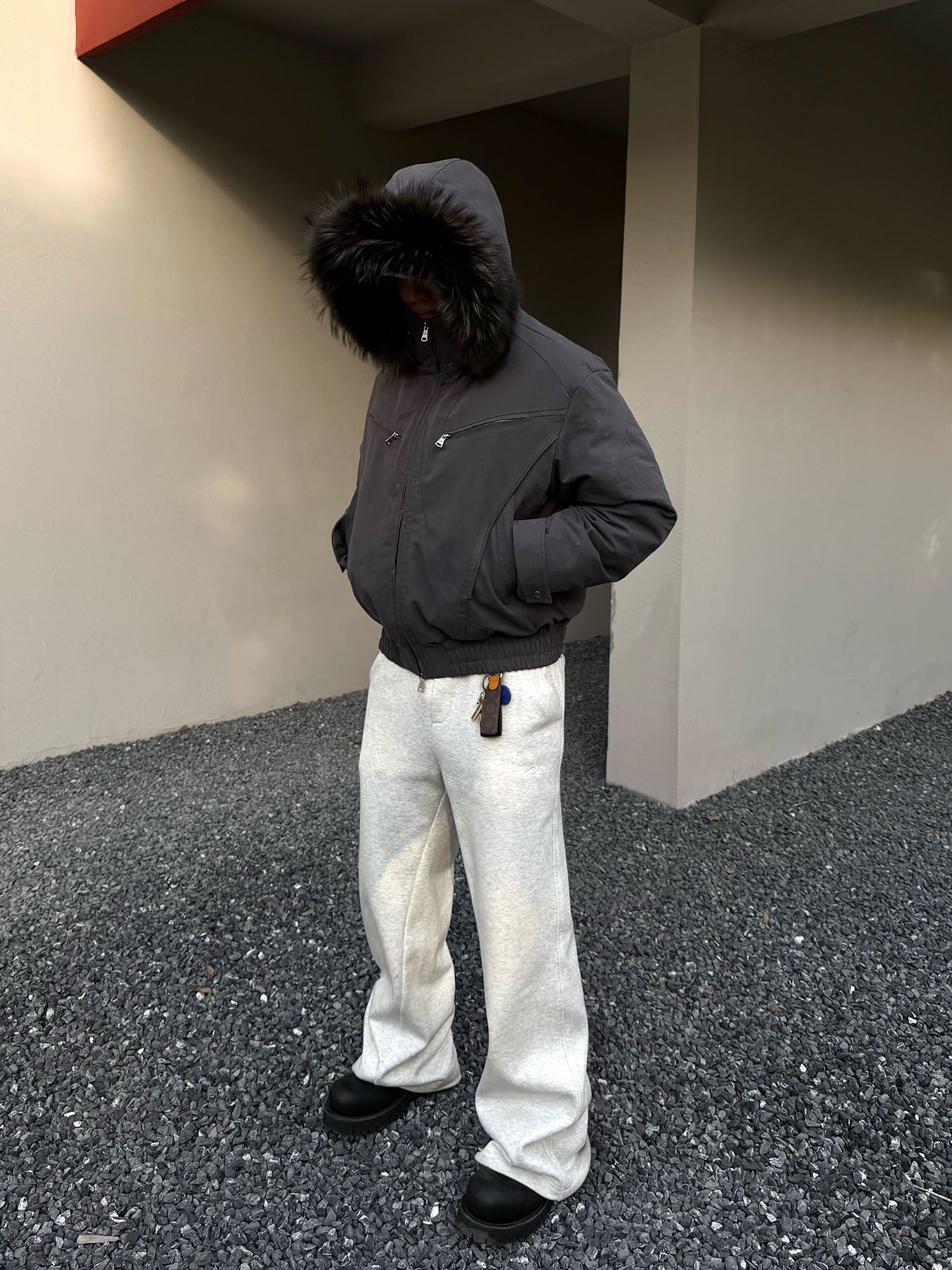 CATSSTAC Detachable Hood Down Jacket-Jacket-S (Preorder)-Black-Free Shipping Leatheretro