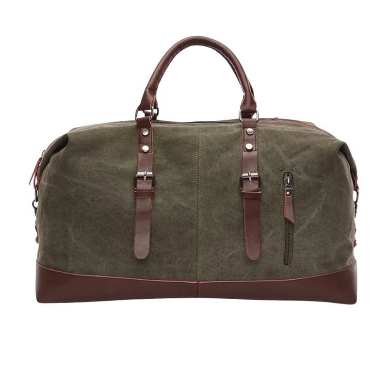 Canvas Men's Carry-On Luggage and Duffel Bag-Duffel Bags-Large-Black-Free Shipping Leatheretro