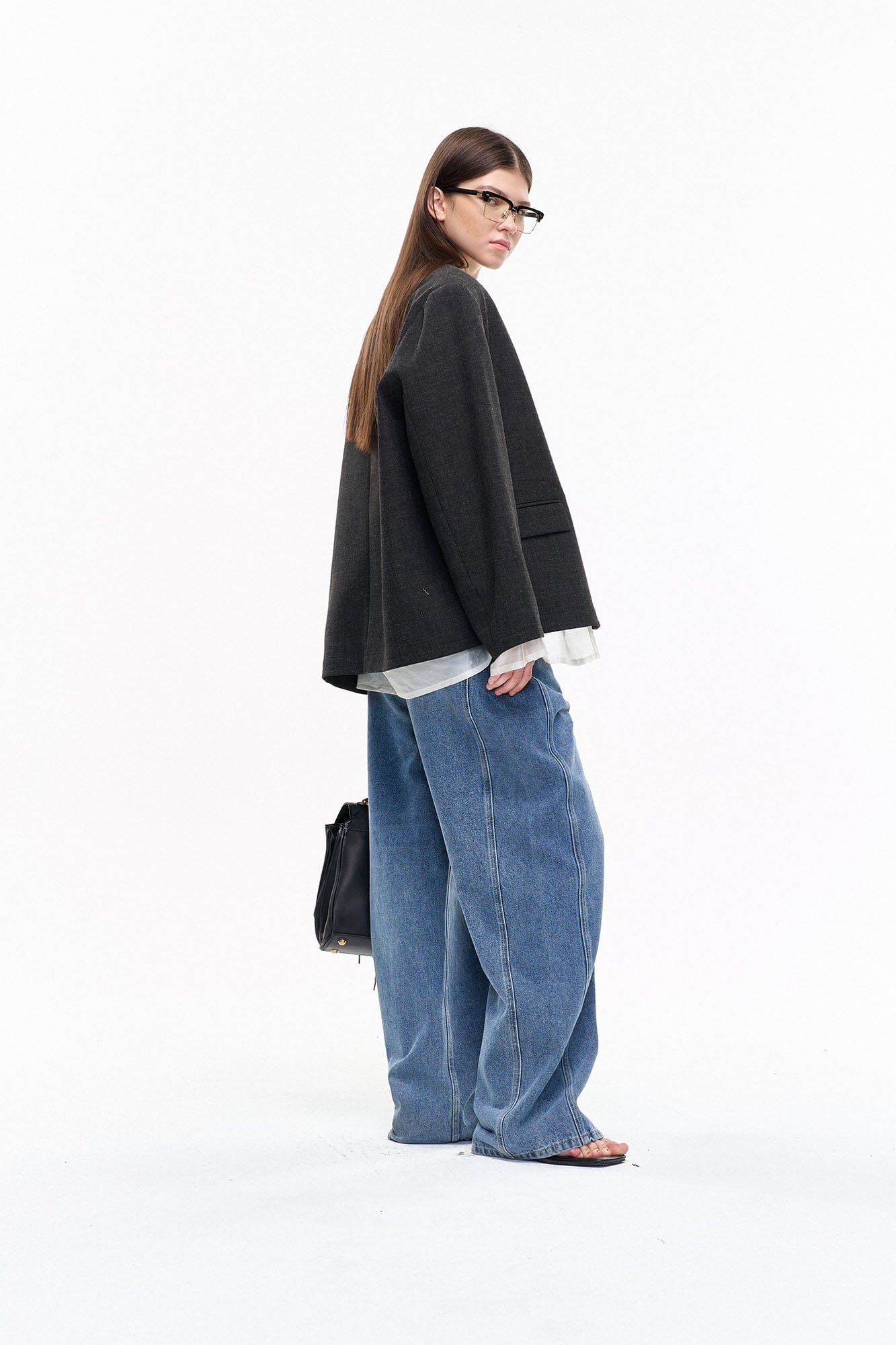 LEONSENSE Essential Oversized Curved Jeans-Jeans-XS-Free Shipping Leatheretro