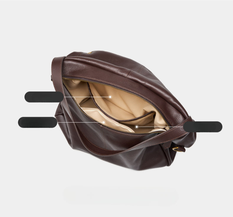 Oversized Genuine Leather Tote Bag-Handbags-Black-36*13*32cm-Free Shipping Leatheretro