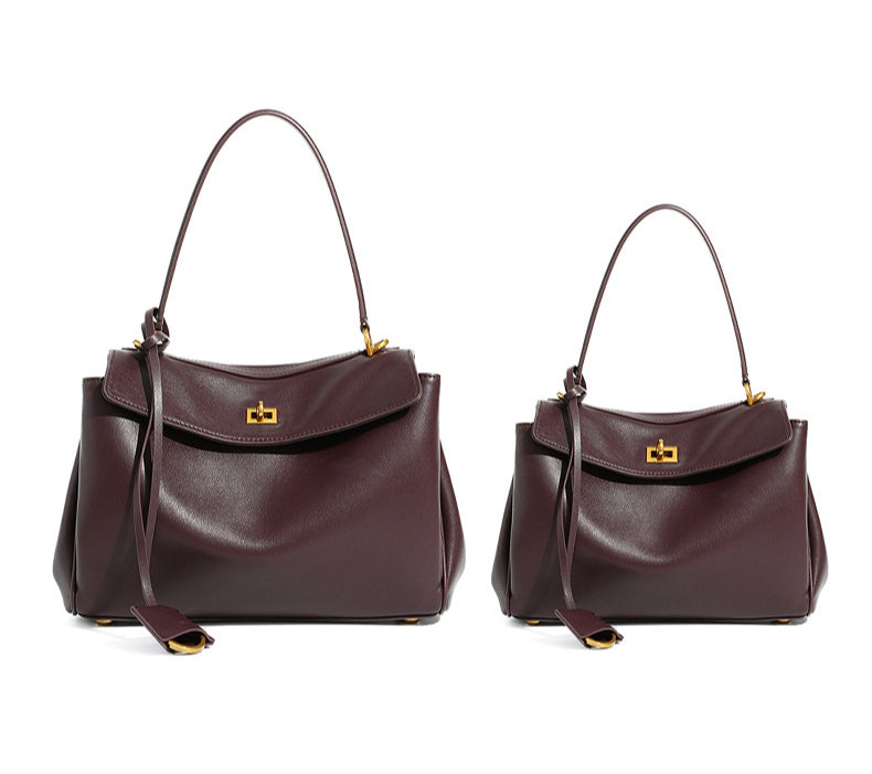 Luxury Large Capacity Leather Tote Bag – Crossbody Handbag for Women-Shoulder Bags-Large black gold-Free Shipping Leatheretro