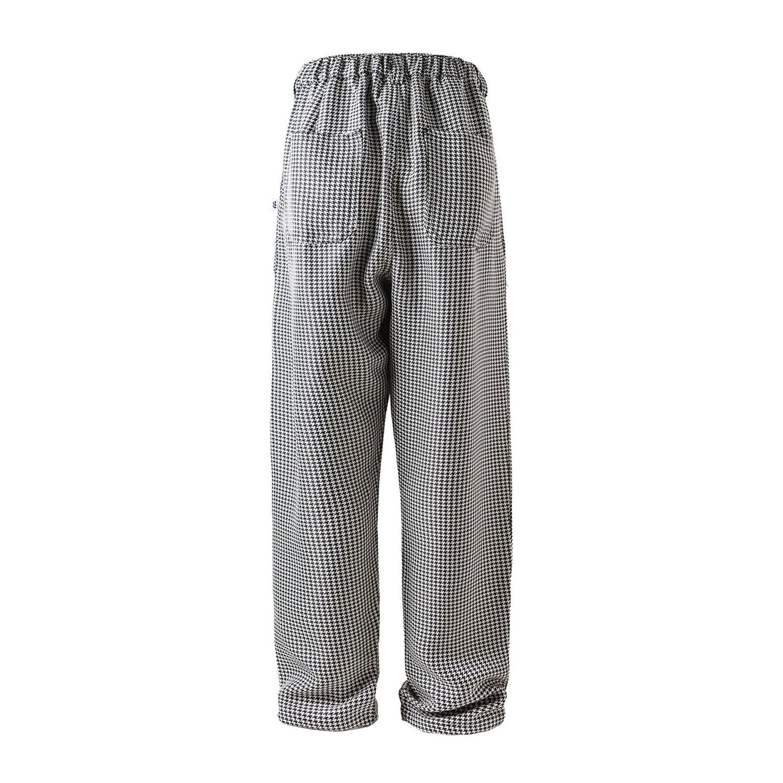 ME DA IGUAL Elastic Waist Houndstooth Tapered Trousers-Pants-M-Free Shipping Leatheretro