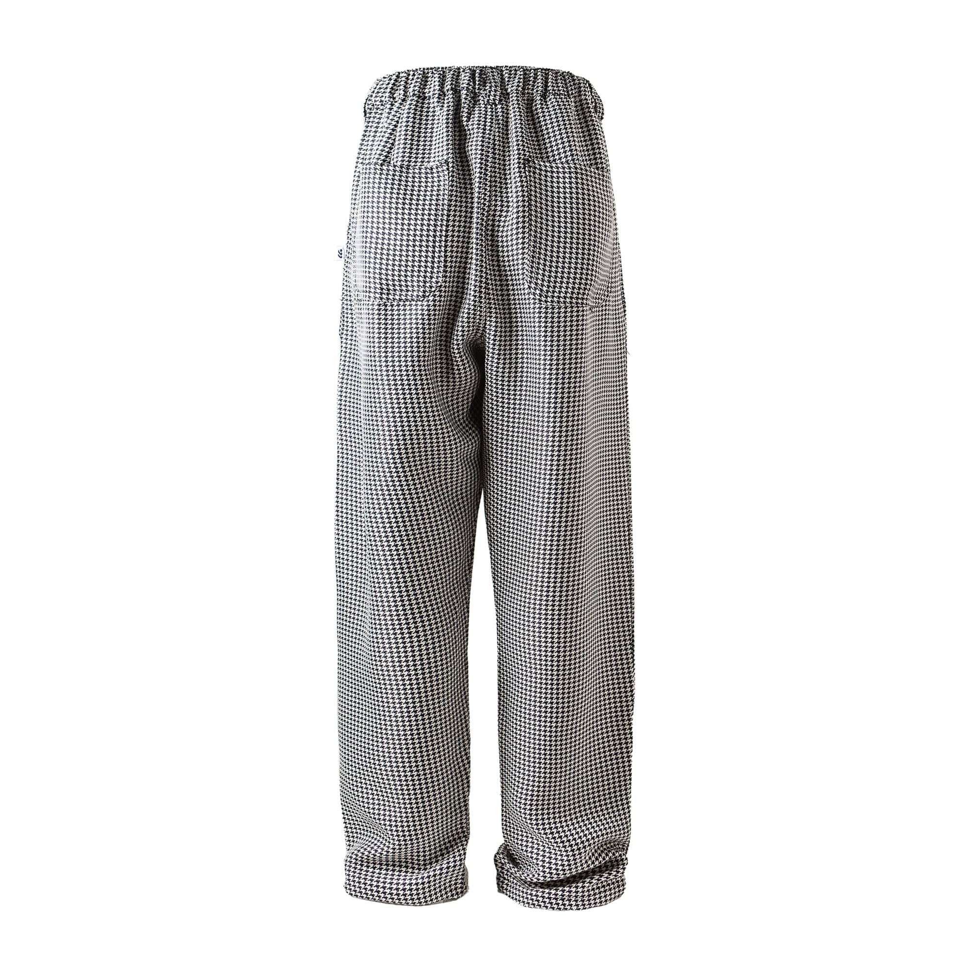 ME DA IGUAL Elastic Waist Houndstooth Tapered Trousers-Pants-M-Free Shipping Leatheretro