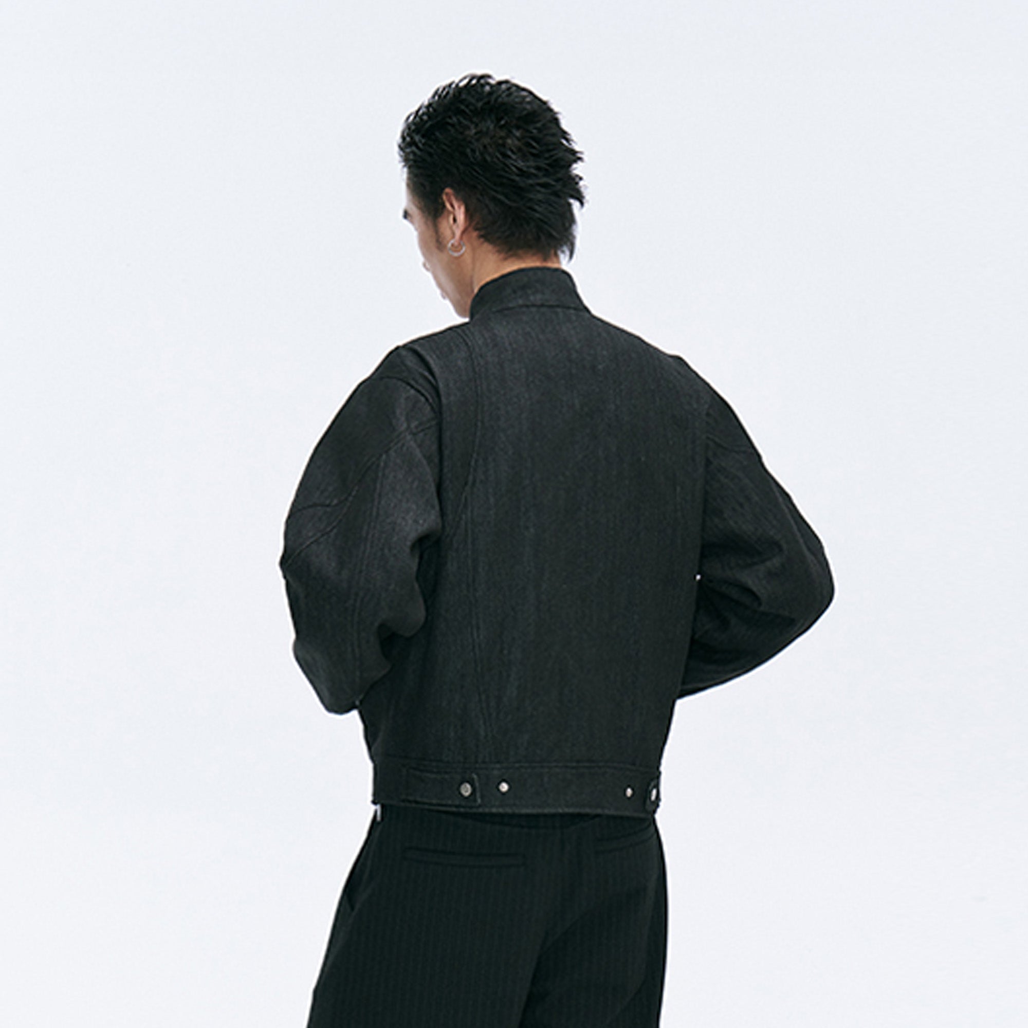 CATSSTAC Essential Harrington Raw Denim Jacket-Jacket-S (Preorder)-White-Free Shipping Leatheretro