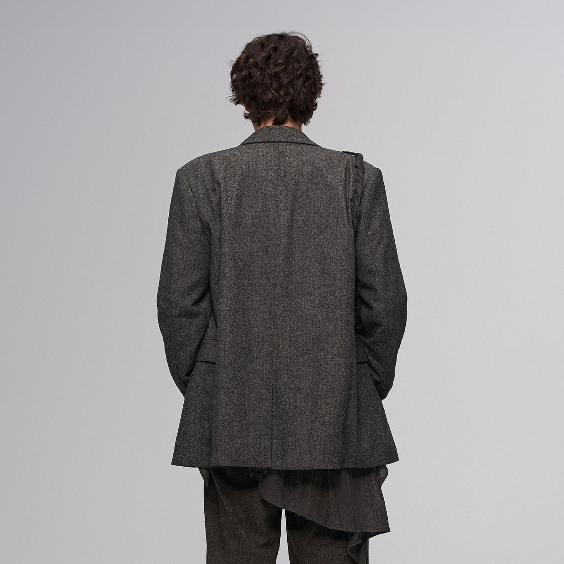 ILNya Nieternite Nifutur Distressed Draped Cotton-Linen Jacket-Jacket-S (0)(Preorder)-Free Shipping Leatheretro