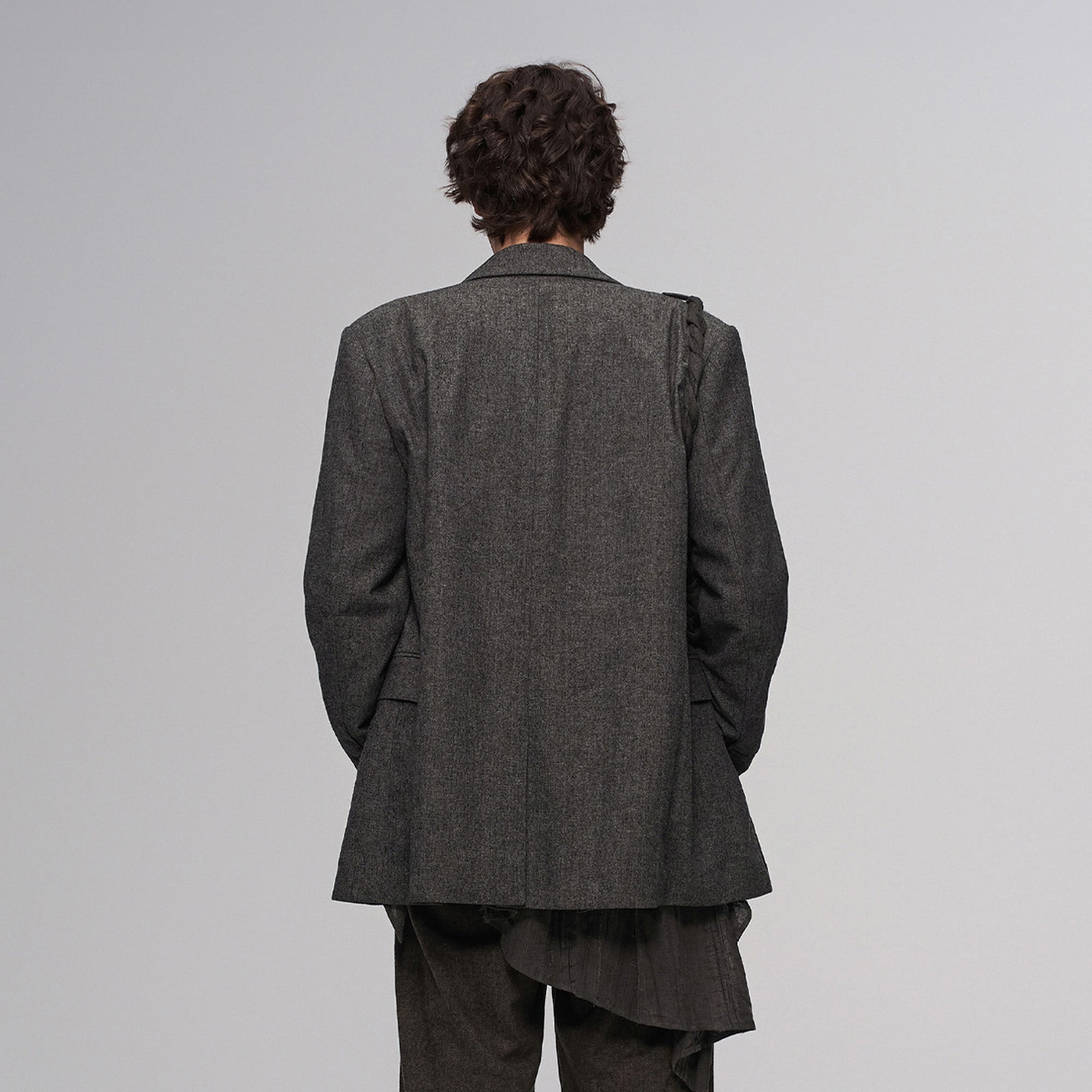 ILNya Nieternite Nifutur Distressed Draped Cotton-Linen Jacket-Jacket-S (0)(Preorder)-Free Shipping Leatheretro