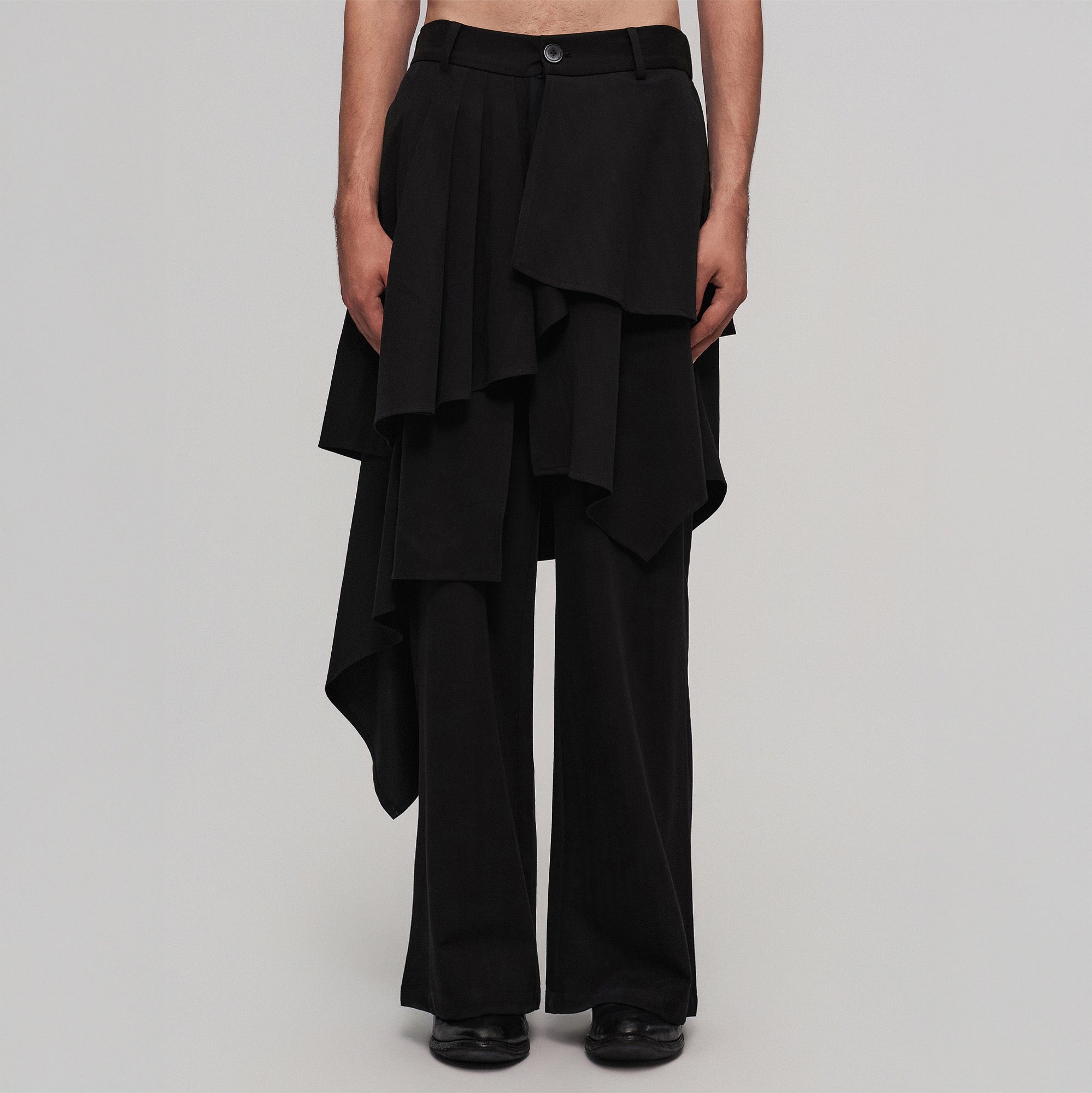 ILNya Nieternite Nifutur Asymmetric Layered Panel Skirt Pants-Pants-S(0)-Free Shipping Leatheretro