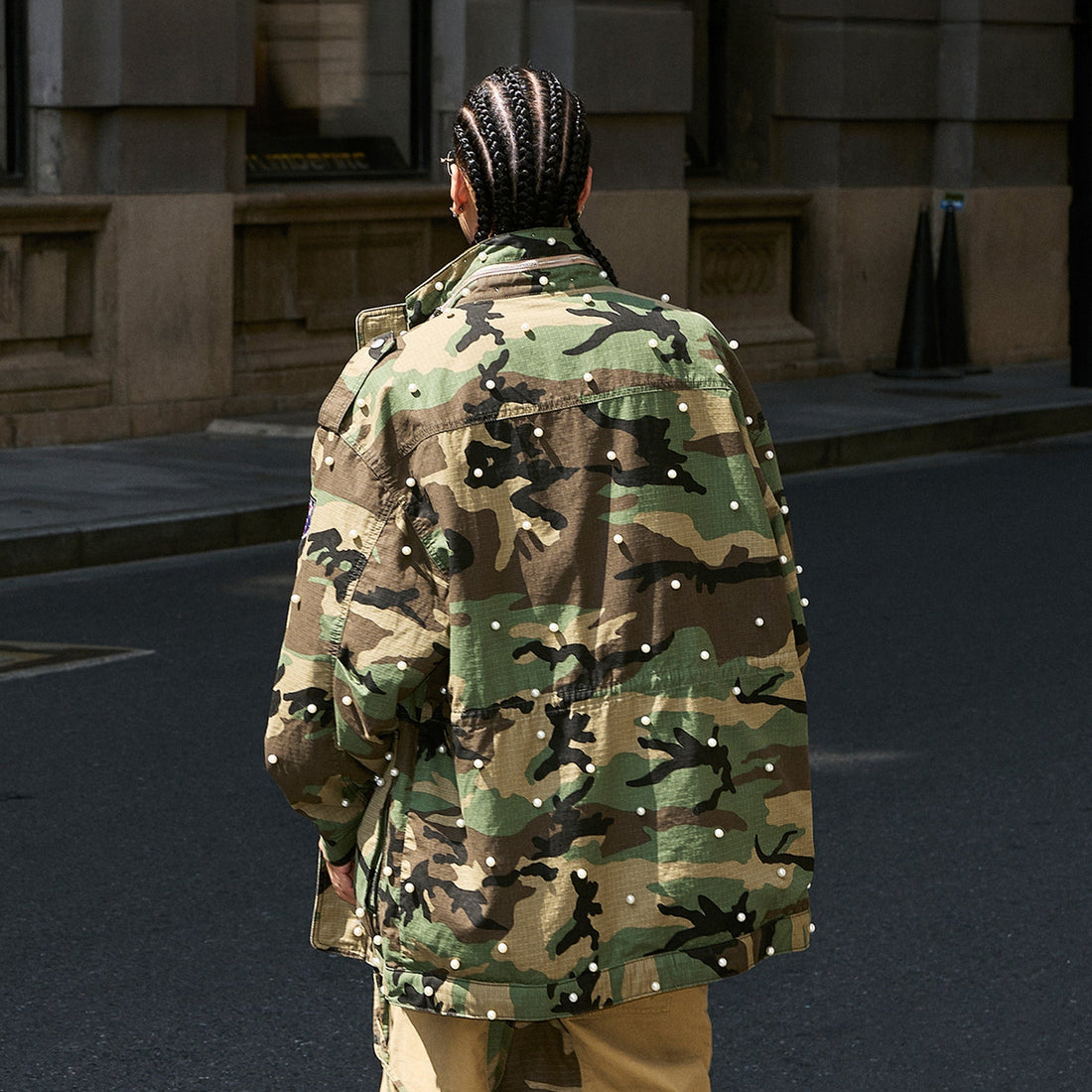 STEEPC Camo Pearl-Studded Patch Utility Jacket-Jacket-S (1)-Free Shipping Leatheretro