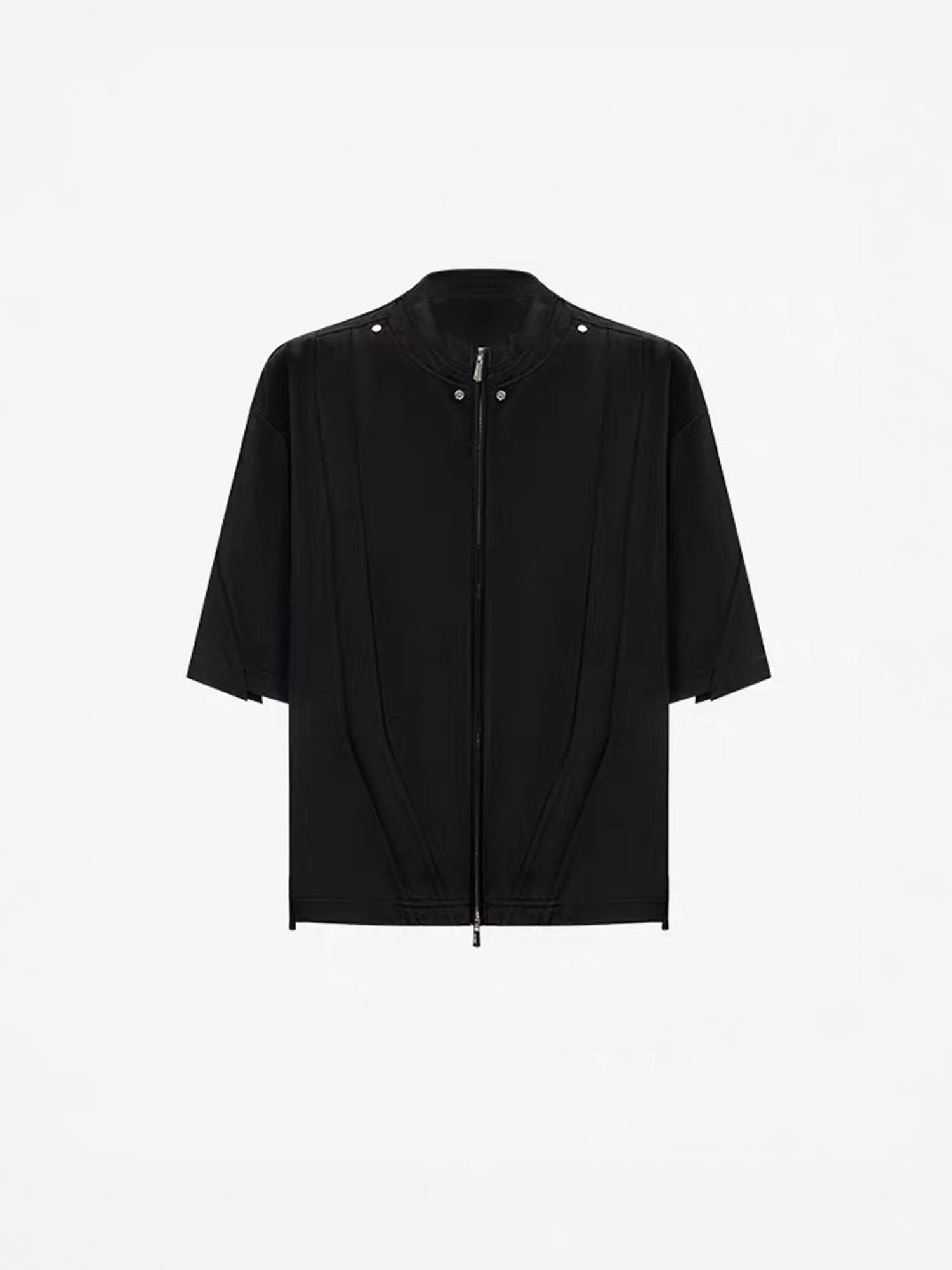TIWILLTANG Layered Zip-Up T Shirt-T Shirt-S-Free Shipping Leatheretro