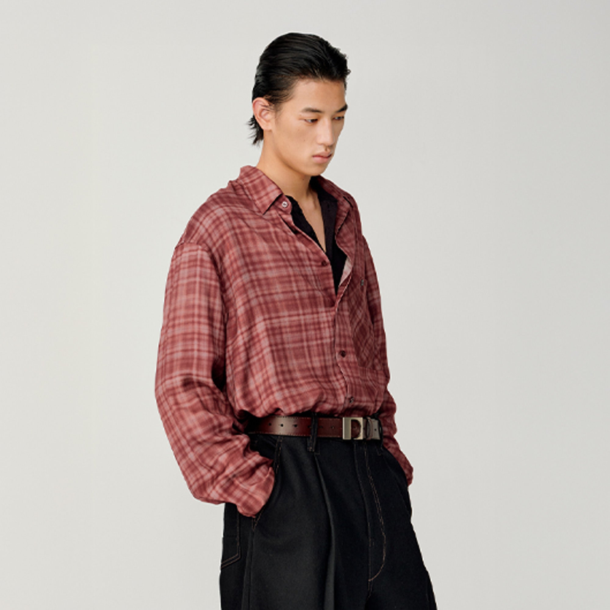 OPICLOTH Classical Oversized Plaid Shirt-Shirt-XS-Free Shipping Leatheretro