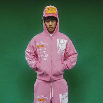 EVETS Anime Graphic Zip-Up Hoodie-Jacket-S-Free Shipping Leatheretro