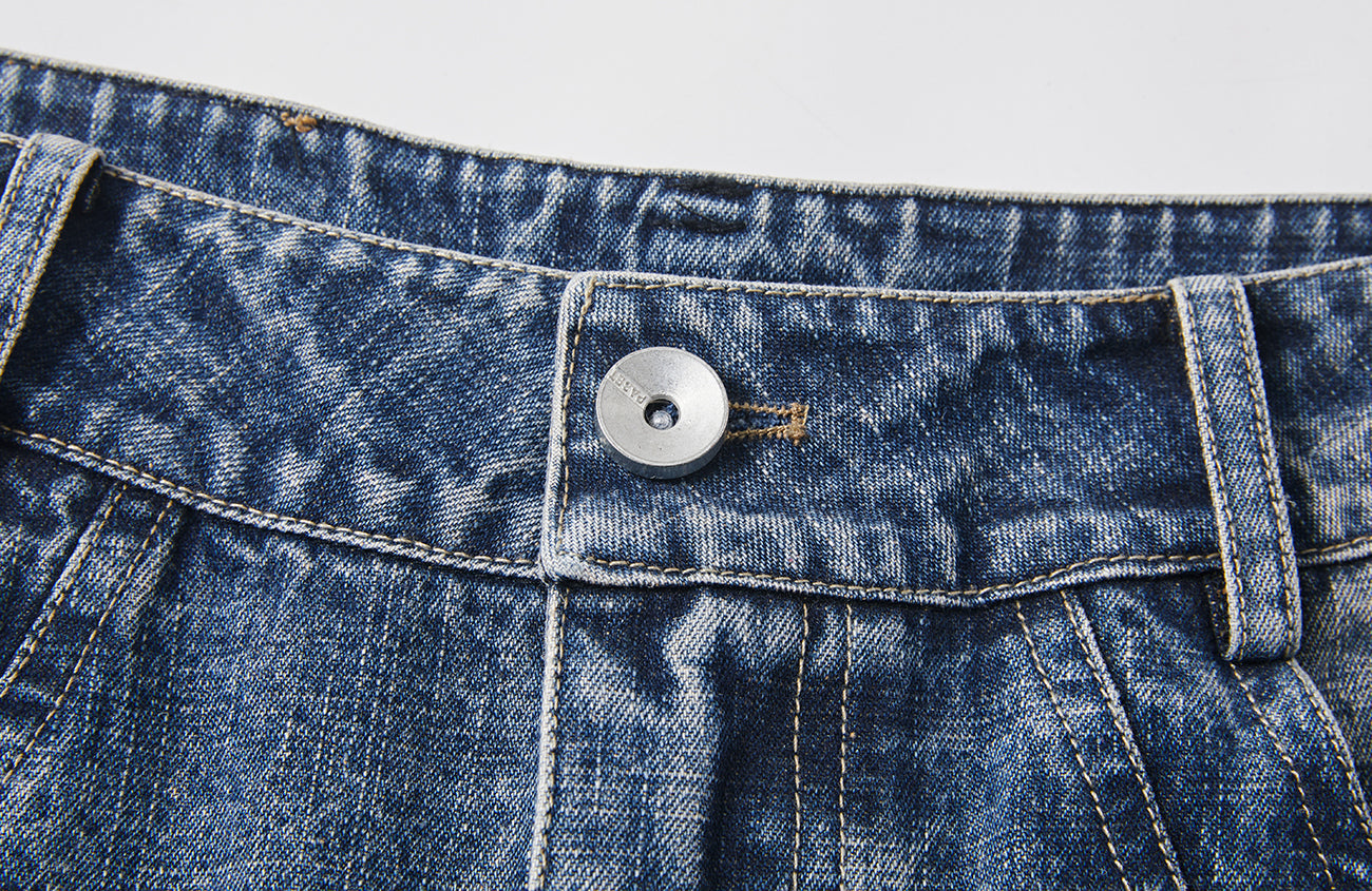 PASET Plaid Patch Distressed Wide-Leg Jeans-Jeans-S / 28"-Free Shipping Leatheretro