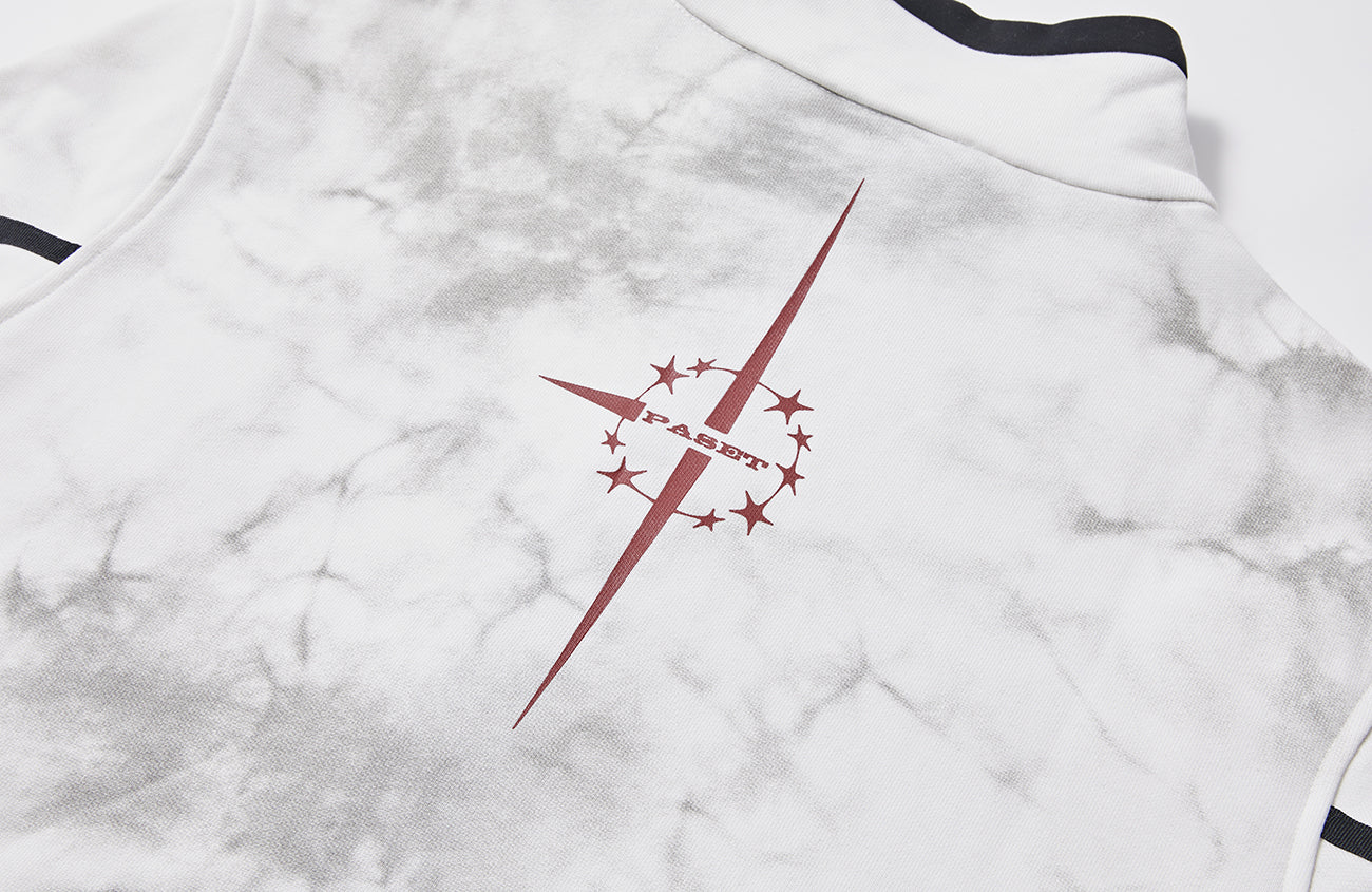 PASET Dirty Wash Star Graphic Track Jacket-Jacket-S-Free Shipping Leatheretro