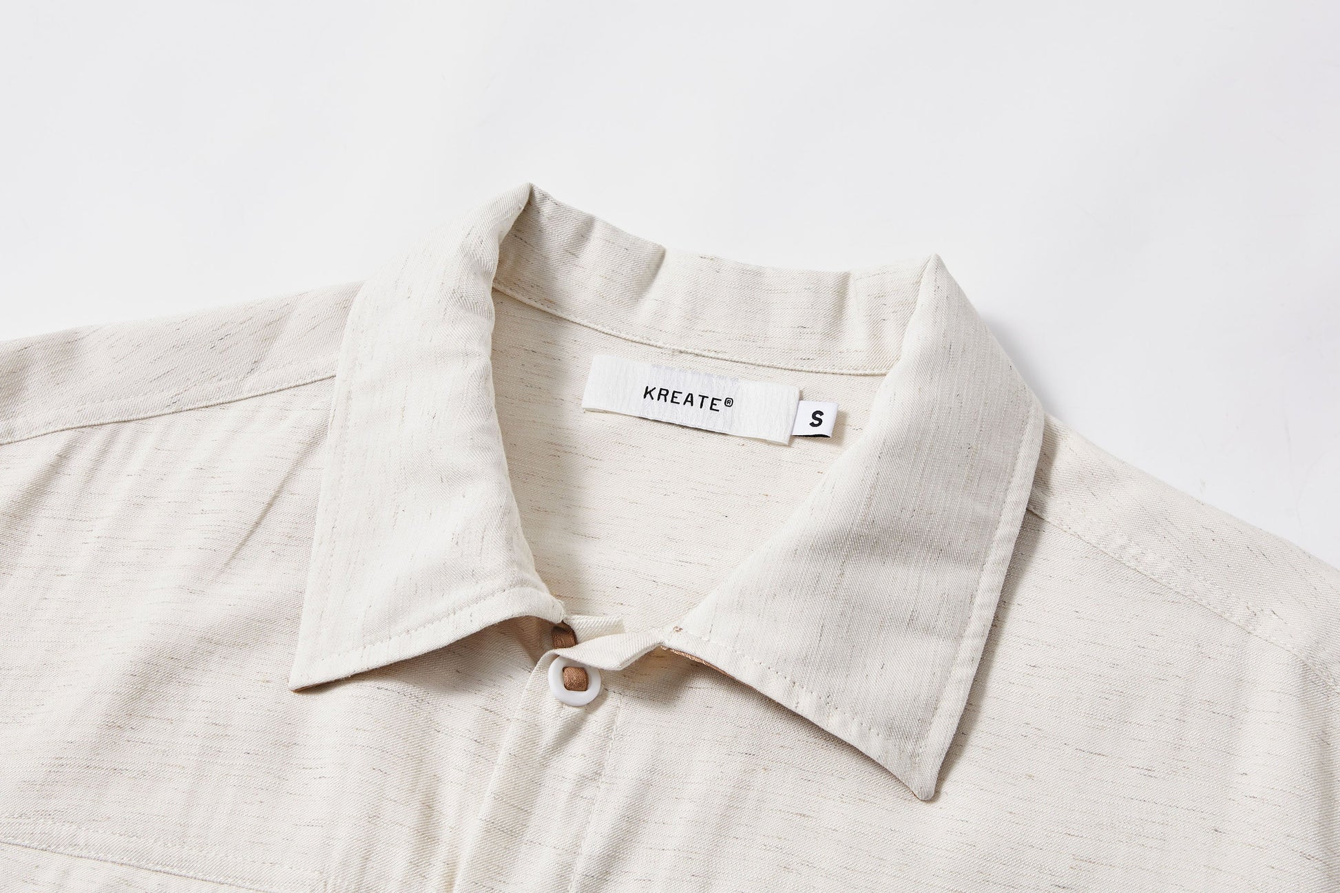 KREATE Contrast Collar Linen Half Shirt-Half shirt-S-Black-Free Shipping Leatheretro