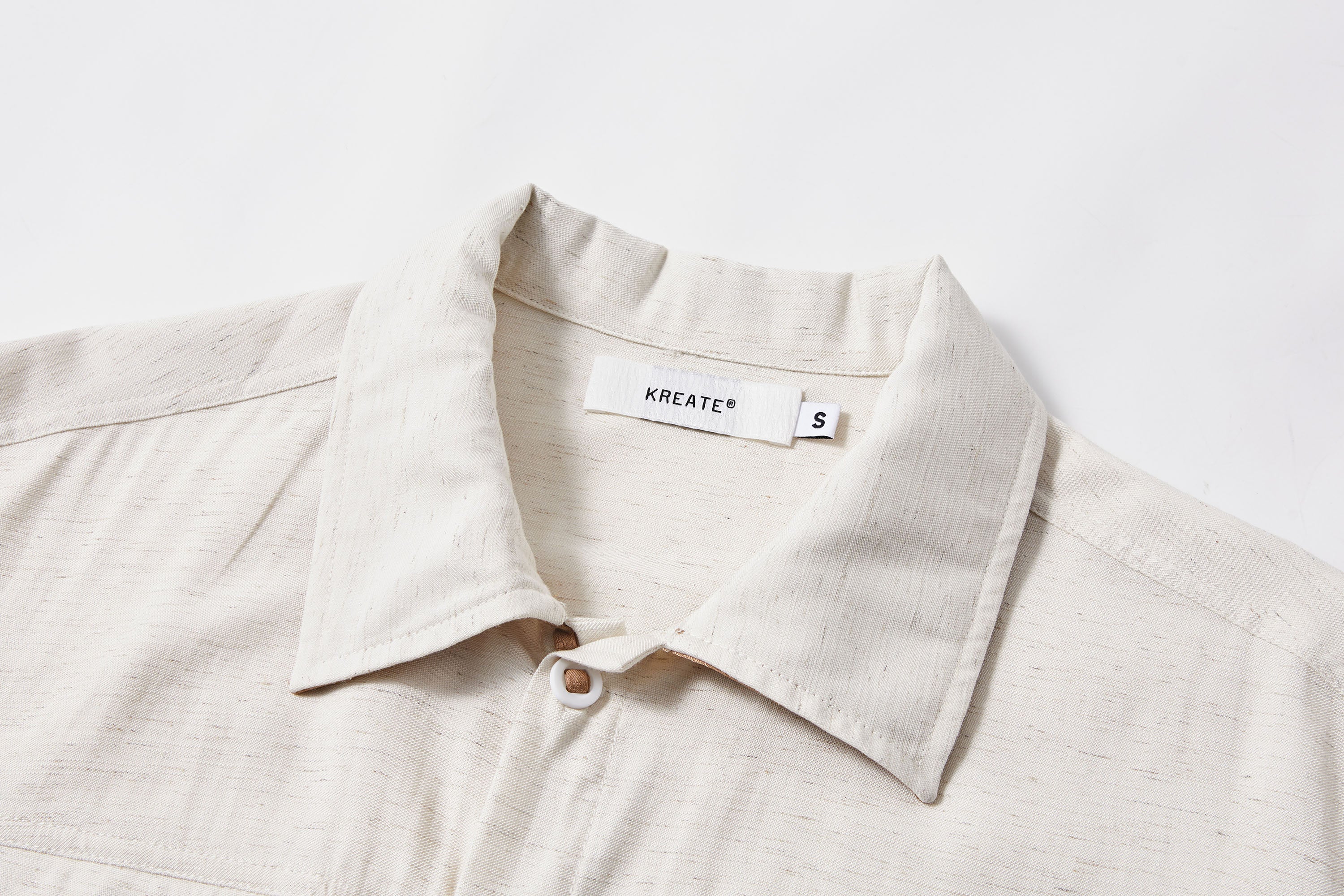 KREATE Contrast Collar Linen Half Shirt-Half shirt-S-Black-Free Shipping Leatheretro
