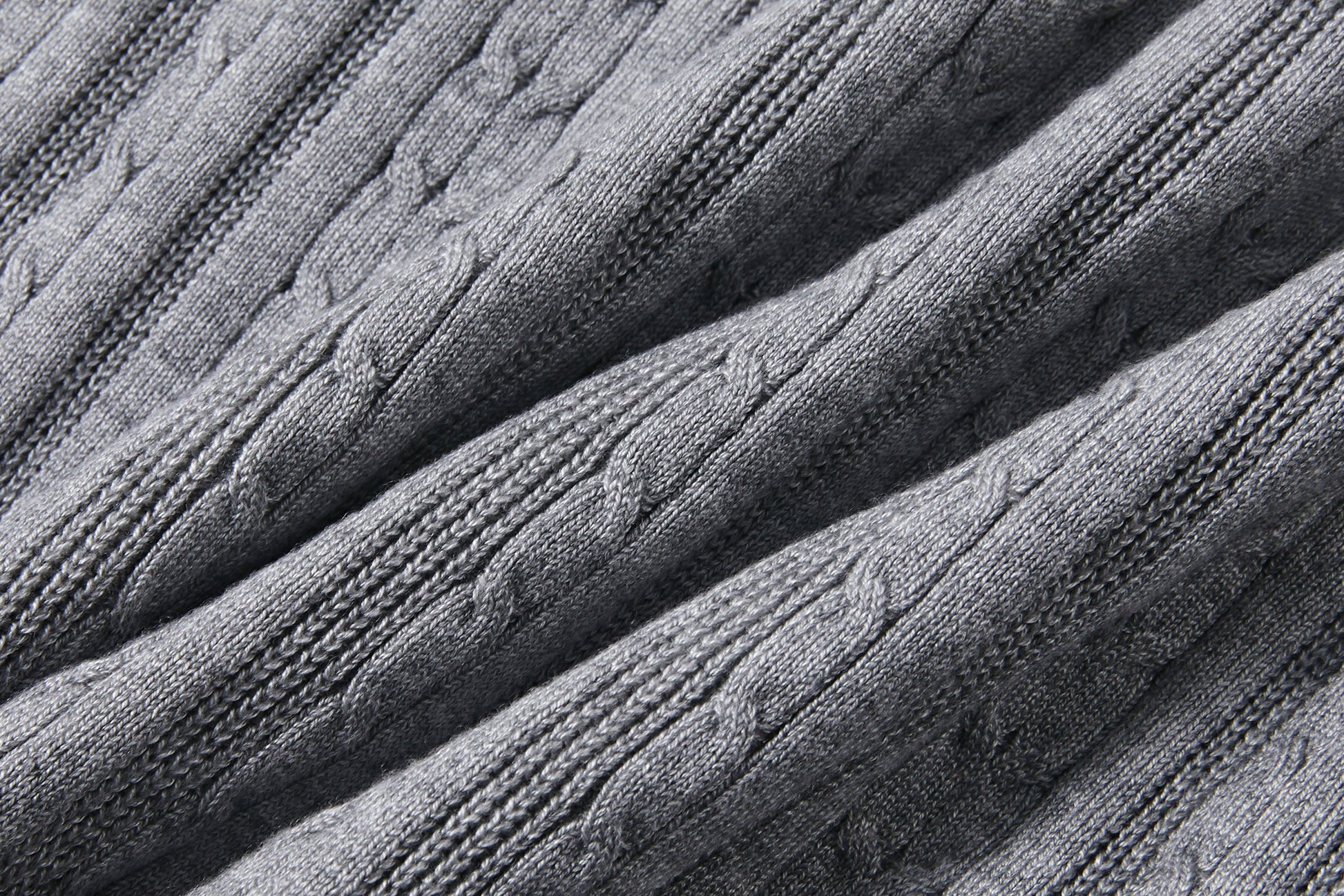 KREATE Faux Layered Cable-Knit Half Shirt-Half shirt-S-Gray-Free Shipping Leatheretro