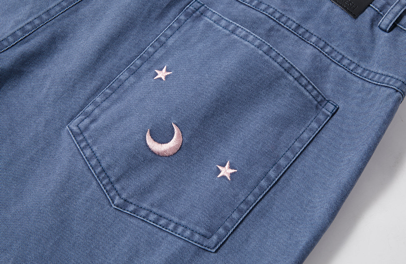 PASET Unicorn Embroidered Cargo Shorts-Shorts-S / 28"-Free Shipping Leatheretro