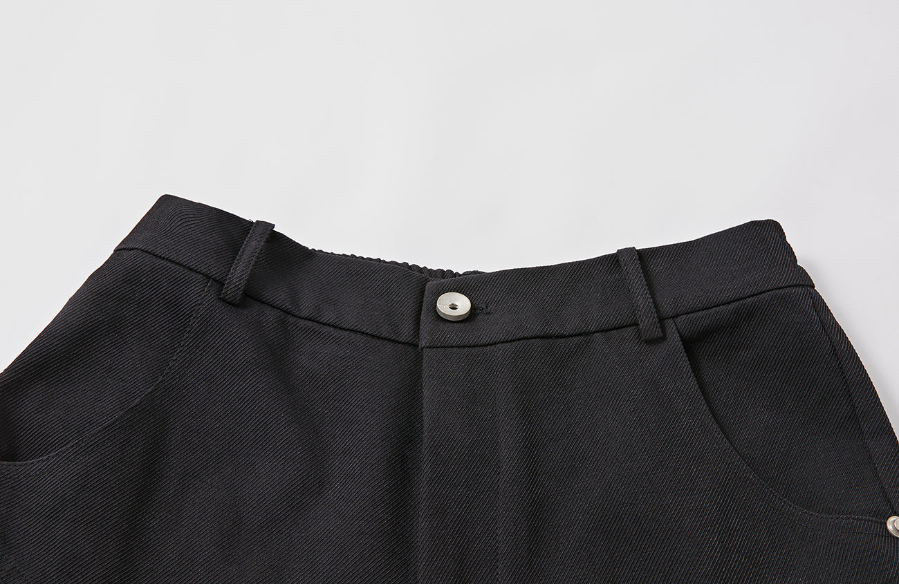 PASET Knee Paneled Flared Trousers-Pants-S / 27"-Free Shipping Leatheretro
