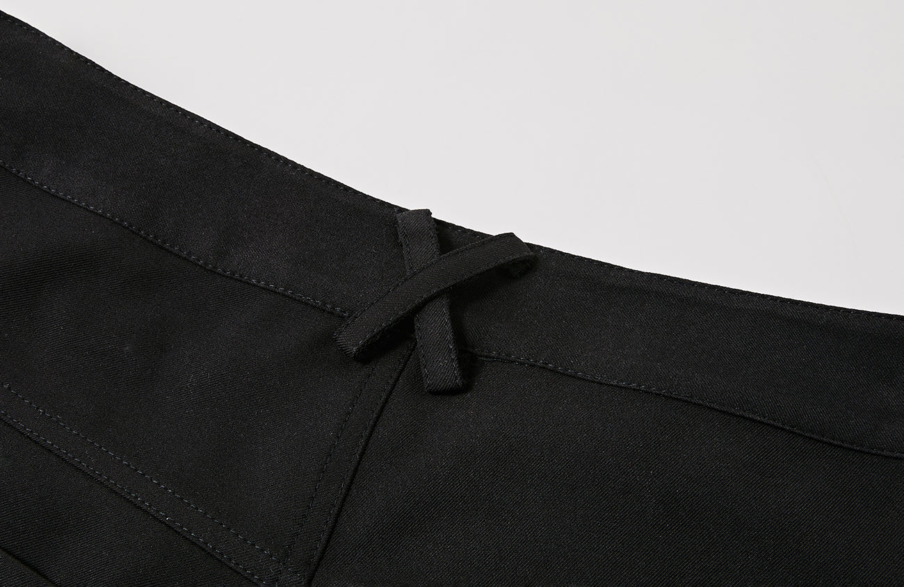 PASET Curved Seam Draped Trousers-Pants-S / 28"-Gray-Free Shipping Leatheretro