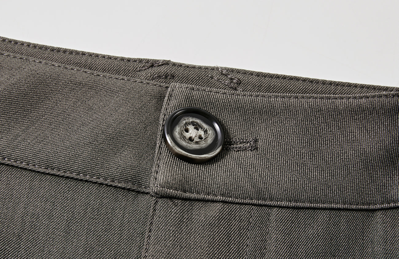 PASET Curved Seam Draped Trousers-Pants-S / 28"-Gray-Free Shipping Leatheretro