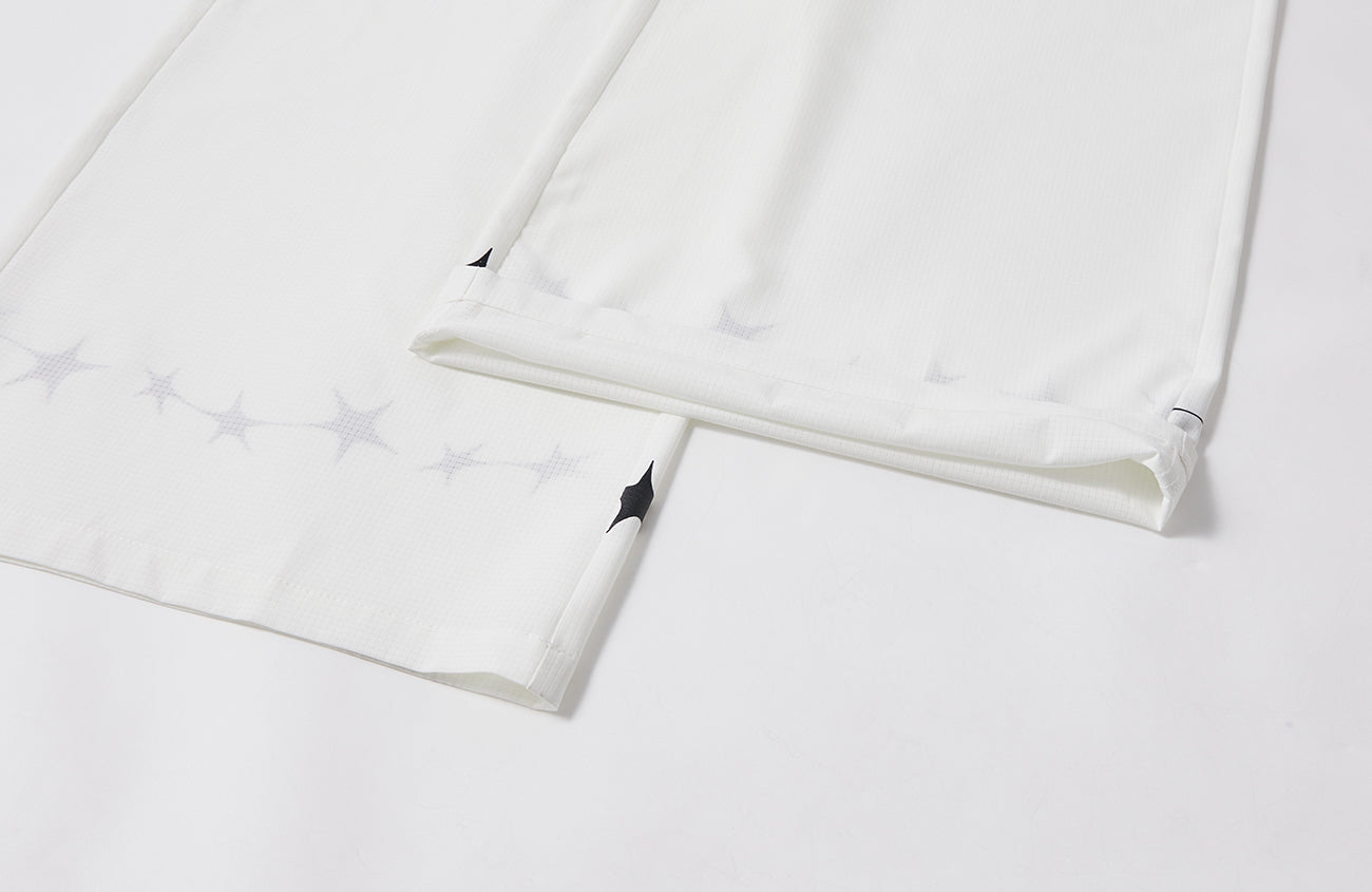 PASET Star Graphic Wide-Leg Pants-Pants-S / 26"-30"-White-Free Shipping Leatheretro