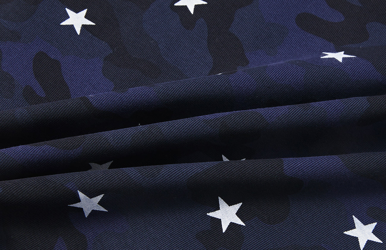 PASET Star Camo Cross Graphic Tee-T Shirt-S-Red-Free Shipping Leatheretro