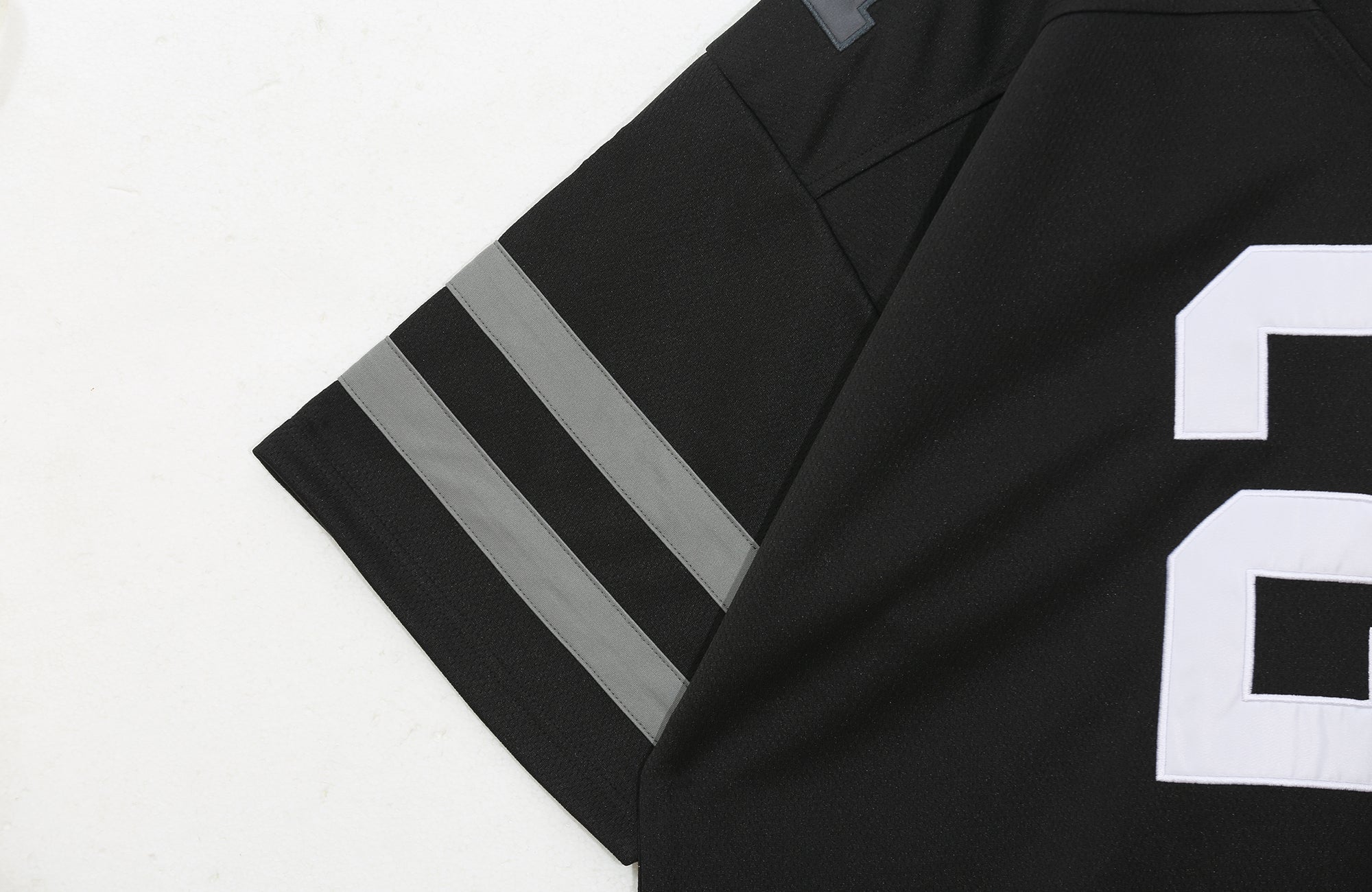 UNTILWERICH V-Neck Striped Hockey Short-Sleeve Jersey-T Shirt-S-White-Free Shipping Leatheretro