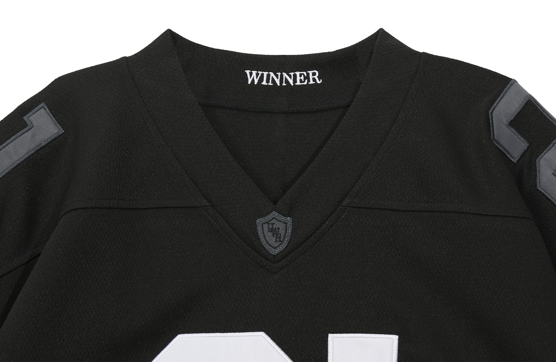 UNTILWERICH V-Neck Striped Hockey Short-Sleeve Jersey-T Shirt-S-White-Free Shipping Leatheretro