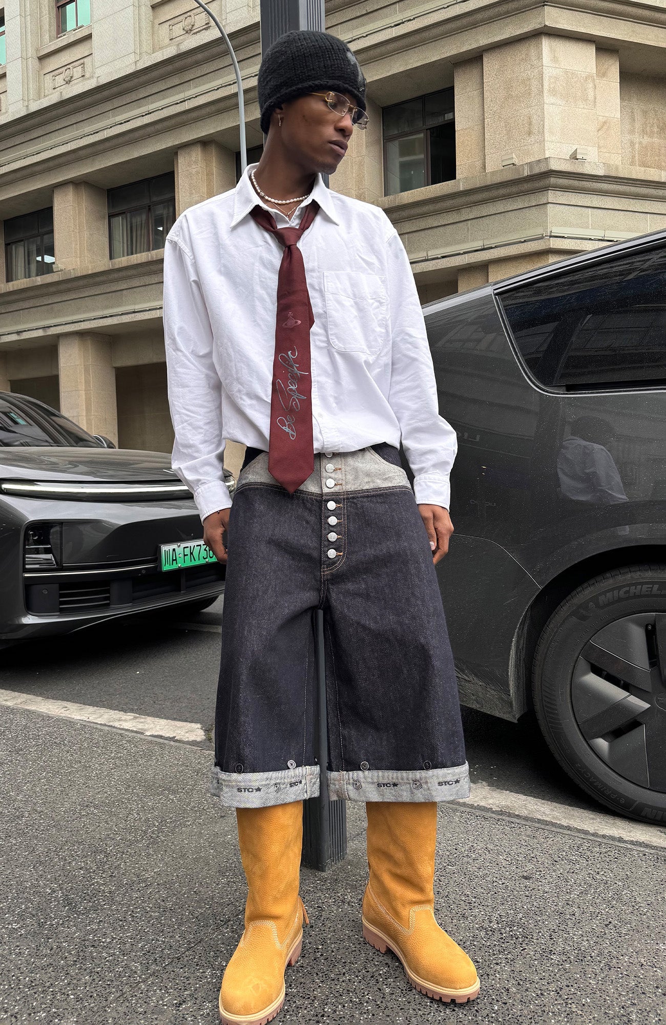 STEEPC Raw Denim Turn-Up Shorts-Shorts-S (Preorder)-Free Shipping Leatheretro